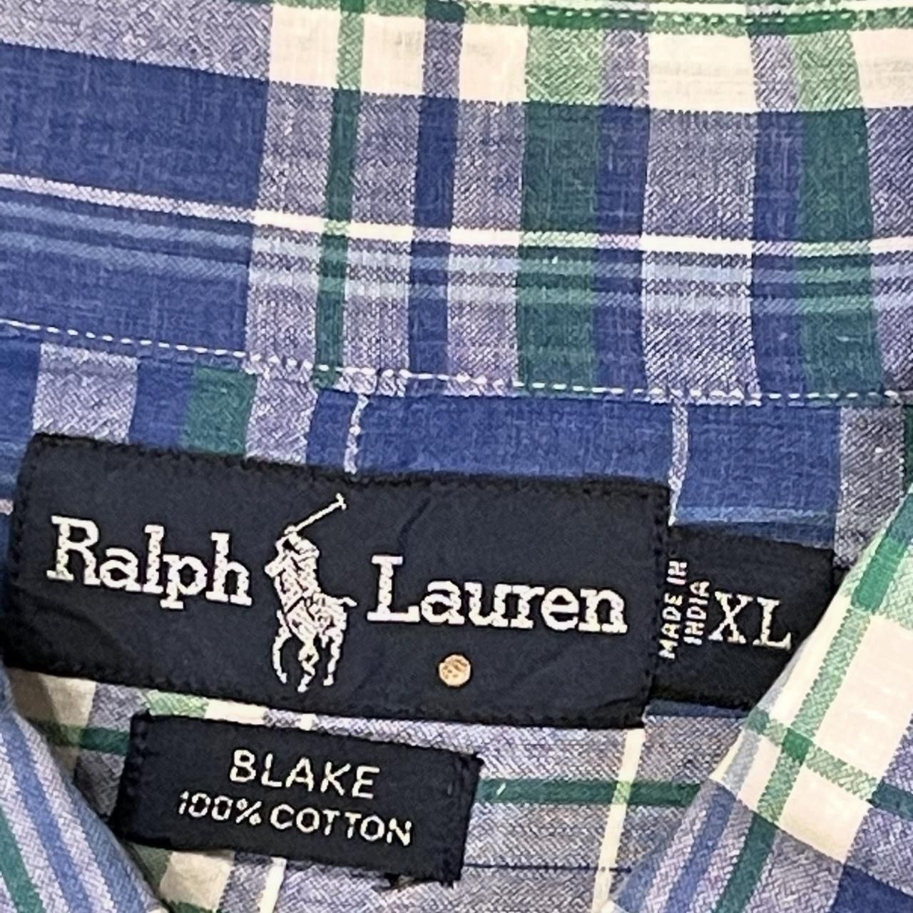 Polo Ralph Lauren VINTAGE Polo by Ralph Lauren Blake 90s Blue Plaid Shirt XL Size US XL / EU 56 / 4 - 2 Thumbnail