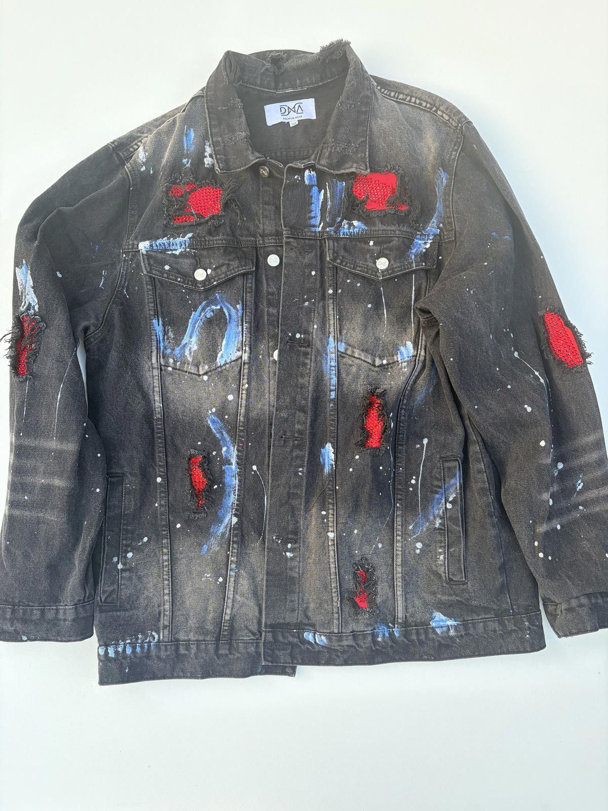 Other DNA Premium Wear Men's Distressed Denim Jacket (Size 3XL) Size US XXL / EU 58 / 5 - 1 Thumbnail