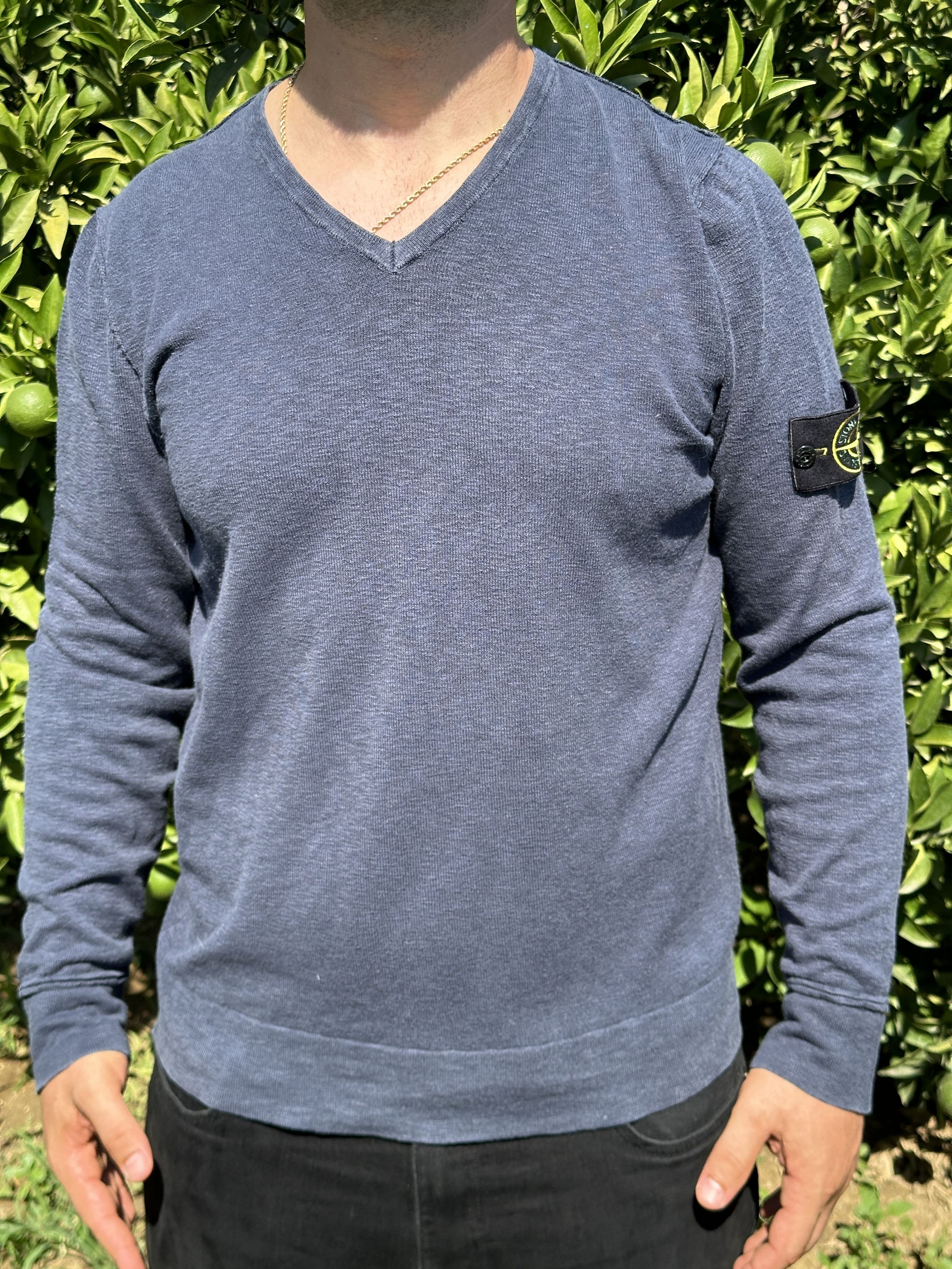 Stone Island Stone Island Light Pullover V-Neck Sweater Size XL Size US XL / EU 56 / 4 - 2 Thumbnail