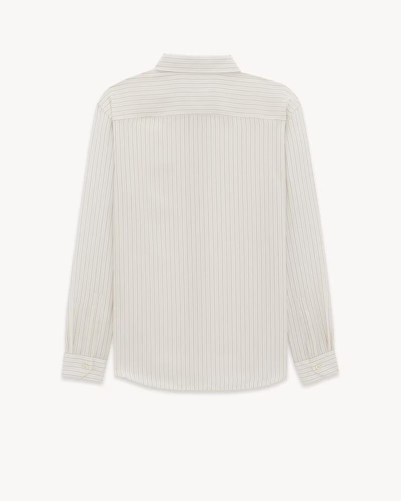 Saint Laurent Paris o1bcso1str1124 Shirt in off White Size US XL / EU 56 / 4 - 2 Thumbnail