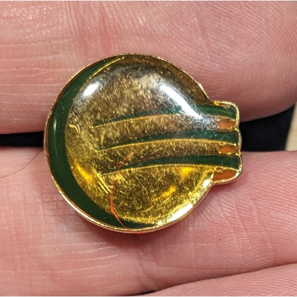 Other Vintage 90s Optus Lapel Pin Gold Tone With Green Accents Size ONE SIZE - 4 Thumbnail