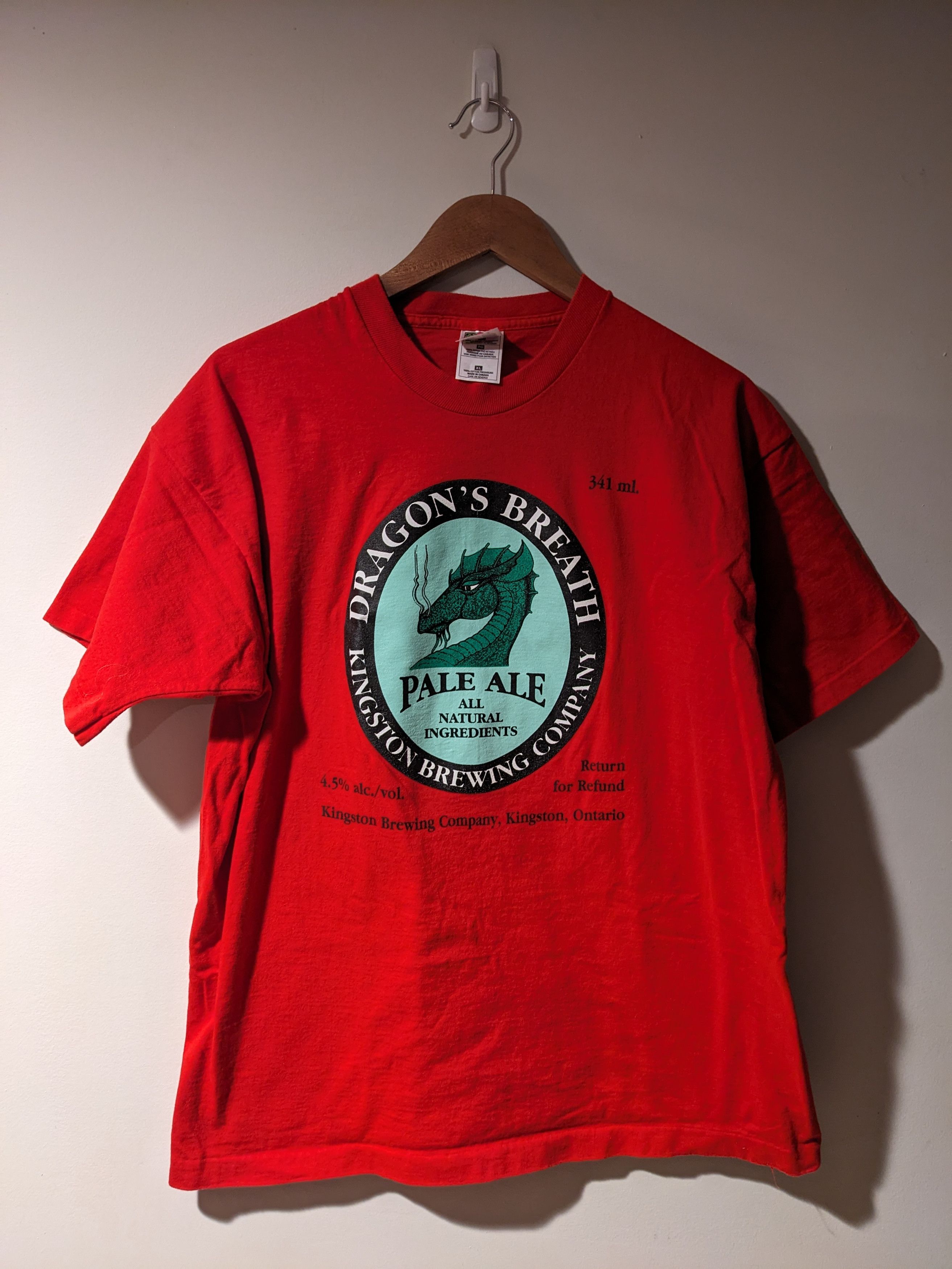 Vintage Vintage 90s Dragon's Ale Kingston Pennsylvania T-Shirt Size US XL / EU 56 / 4 - 1 Thumbnail