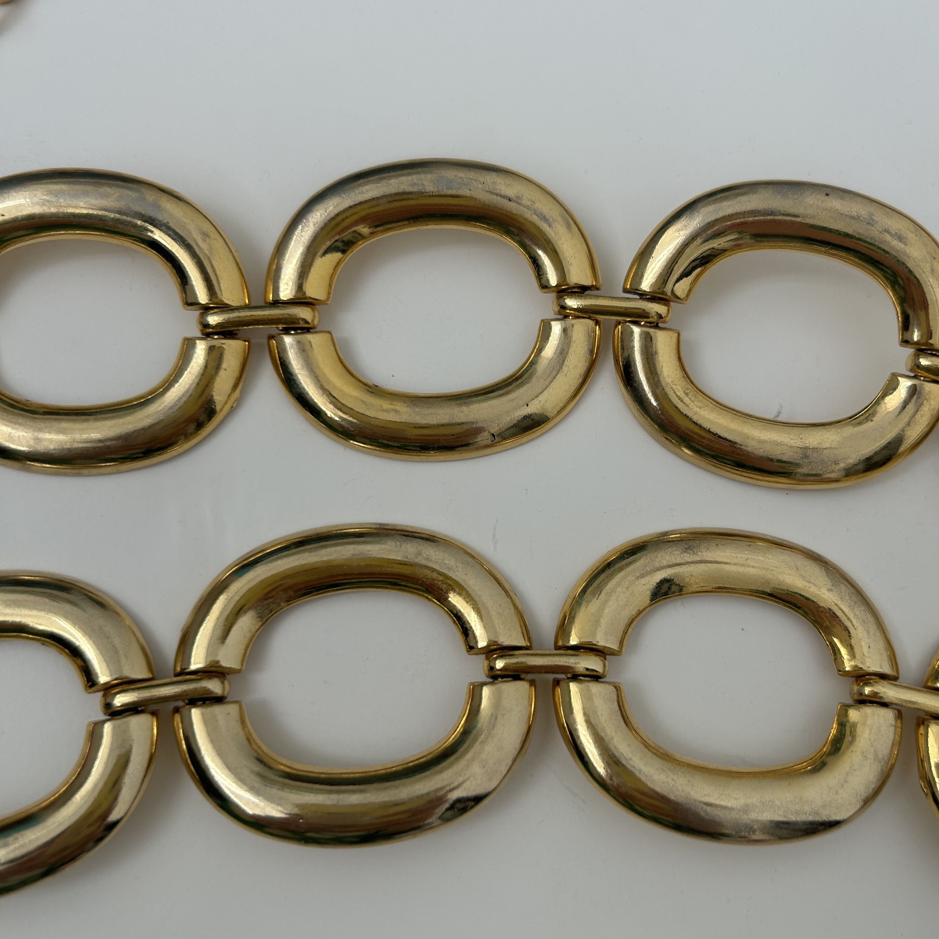 Vintage Vintage 80s Gold Chain Belt, Chunky Oval Link Size ONE SIZE - 7 Thumbnail