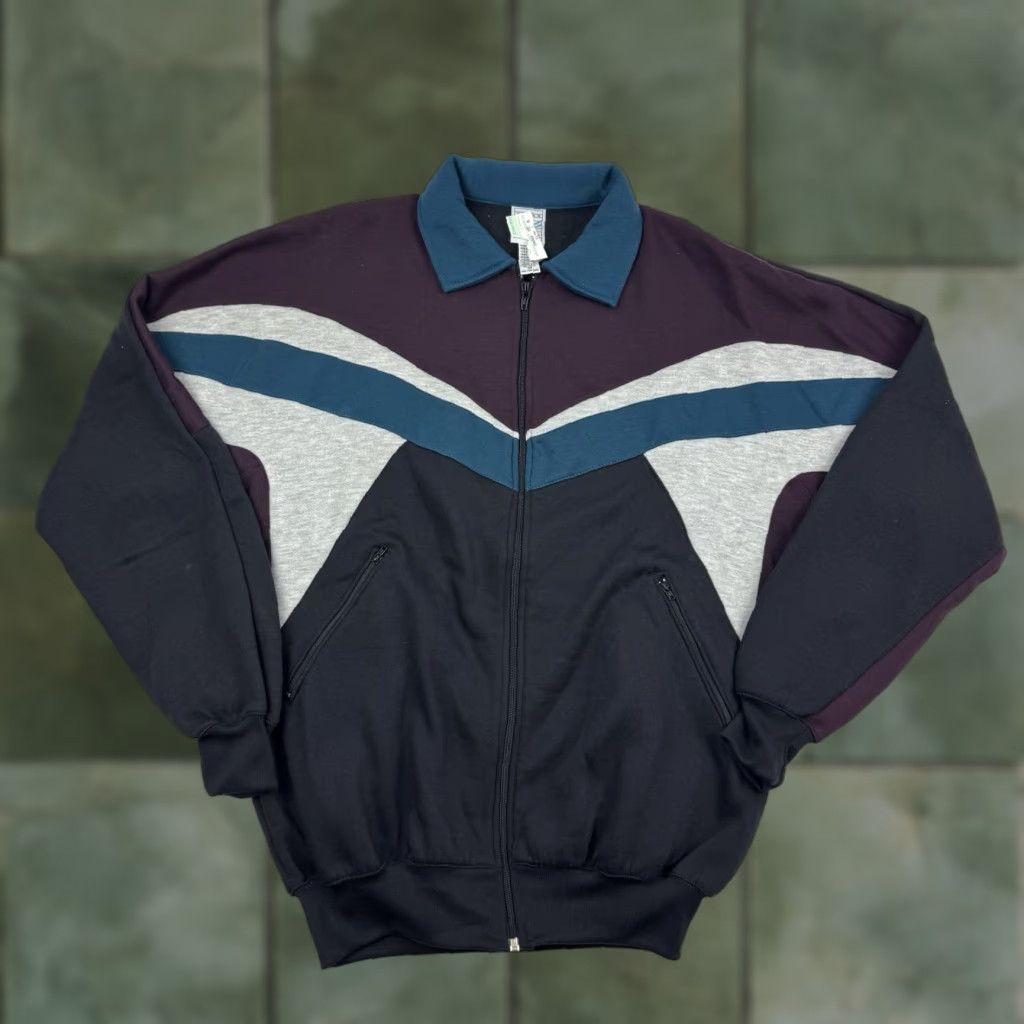 Vintage VINTAGE Clear Creek Sweatshirt Jacket Adult Medium Zip 80s Solid Men Size US M / EU 48-50 / 2 - 1 Thumbnail