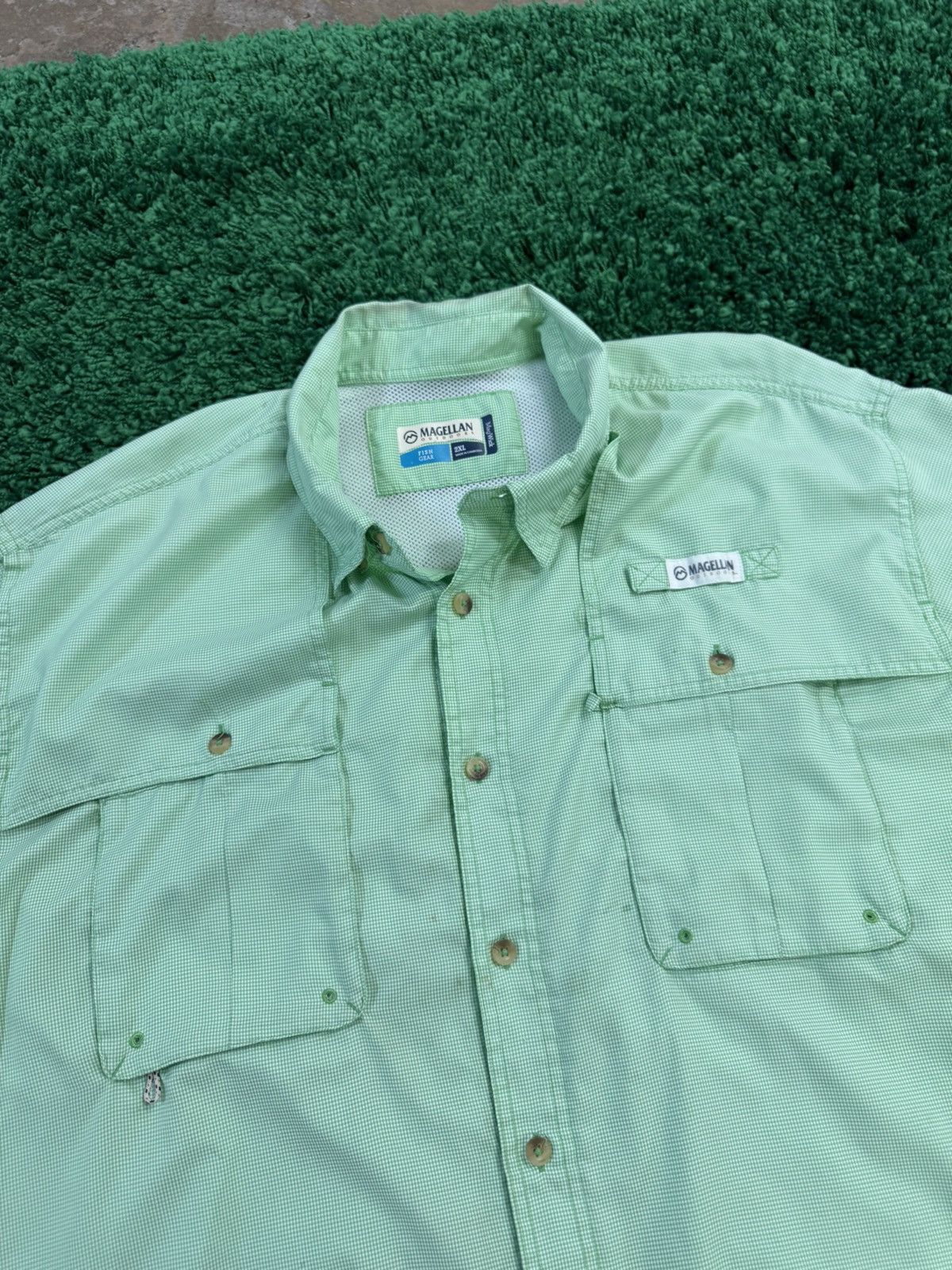 Other Magellan Plaid Green Fishing Camp Collar Shirt 2XL XXL Size US XXL / EU 58 / 5 - 3 Thumbnail