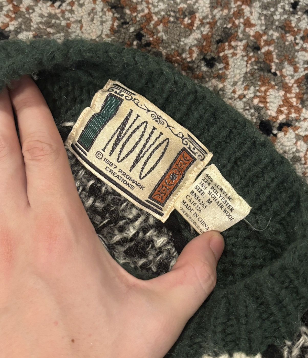 Vintage Mohair Blend Vintage 1980’s 3D Knit Sweater Size Medium Size US M / EU 48-50 / 2 - 3 Thumbnail