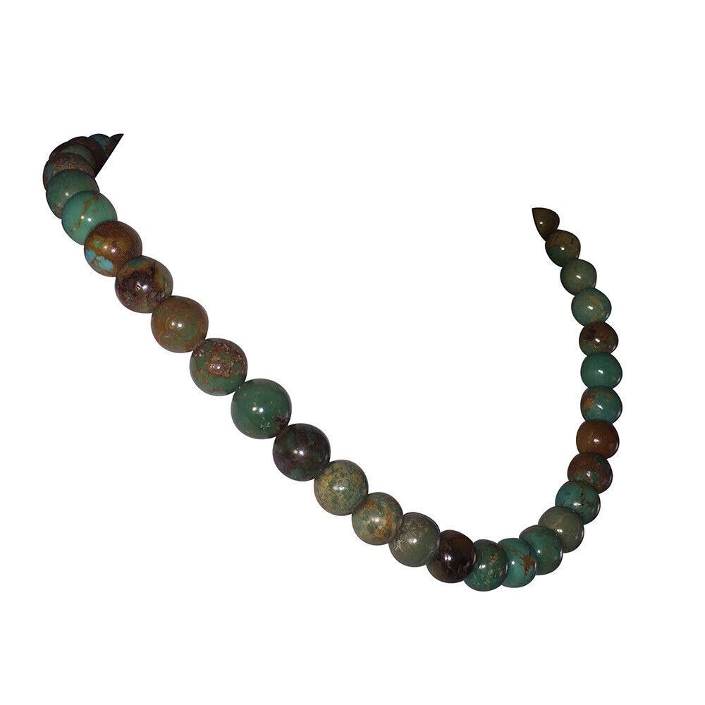 Handmade Turquoise Round Bead Sterling Necklace Size ONE SIZE - 4 Thumbnail