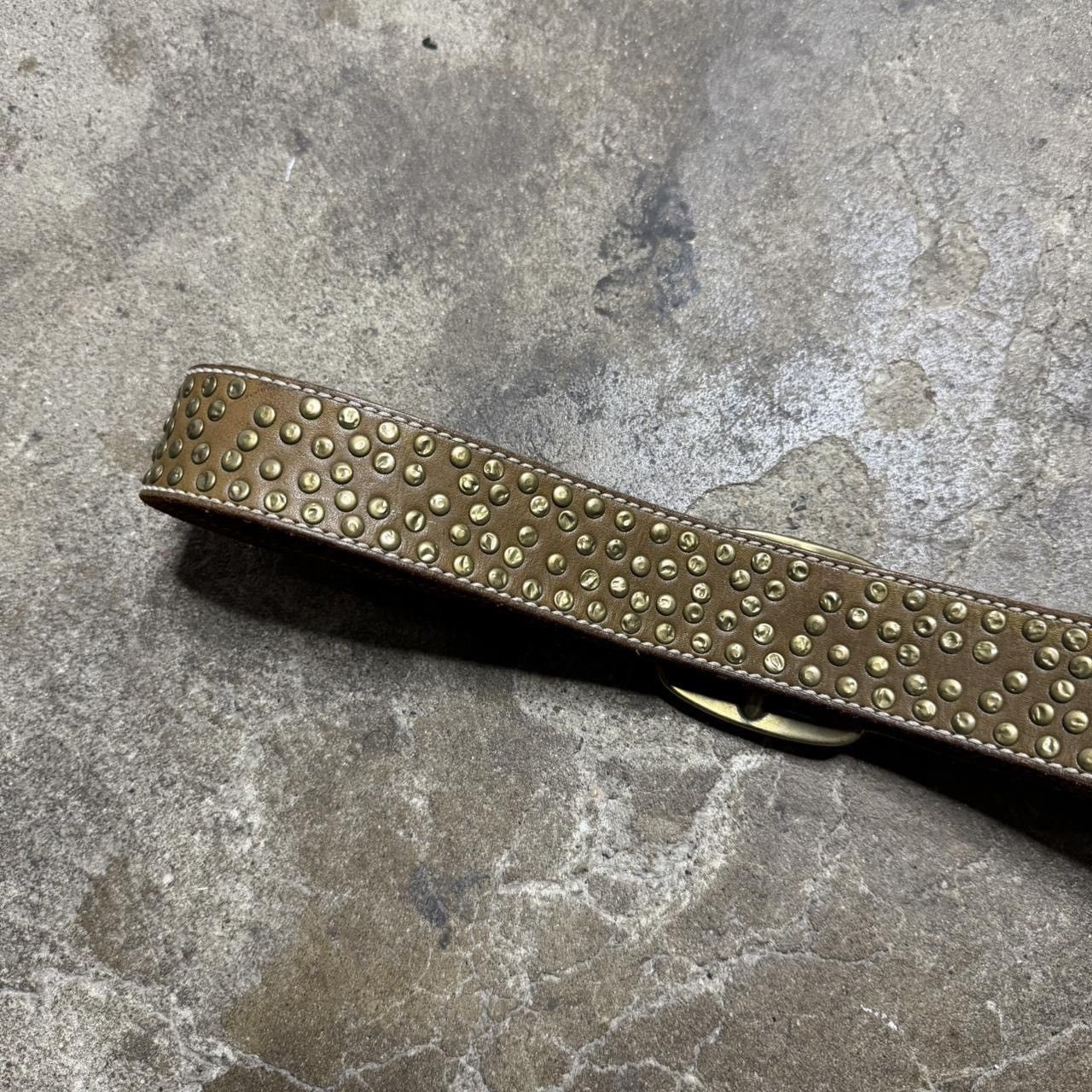 Other Grunge Punk Brown Belt With Bronze Studs Size 30 - 7 Thumbnail
