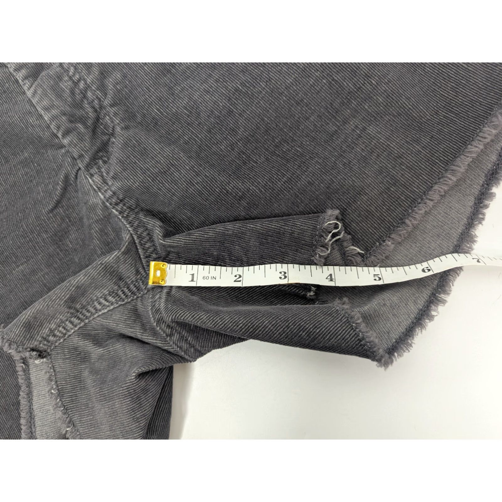 Gap GAP Grey Corduroy Raw Edge Hem Stretch Cut Off Shorts Fringe Women's Size 10 Y2K Size 32" / US 10 / IT 46 - 3 Thumbnail