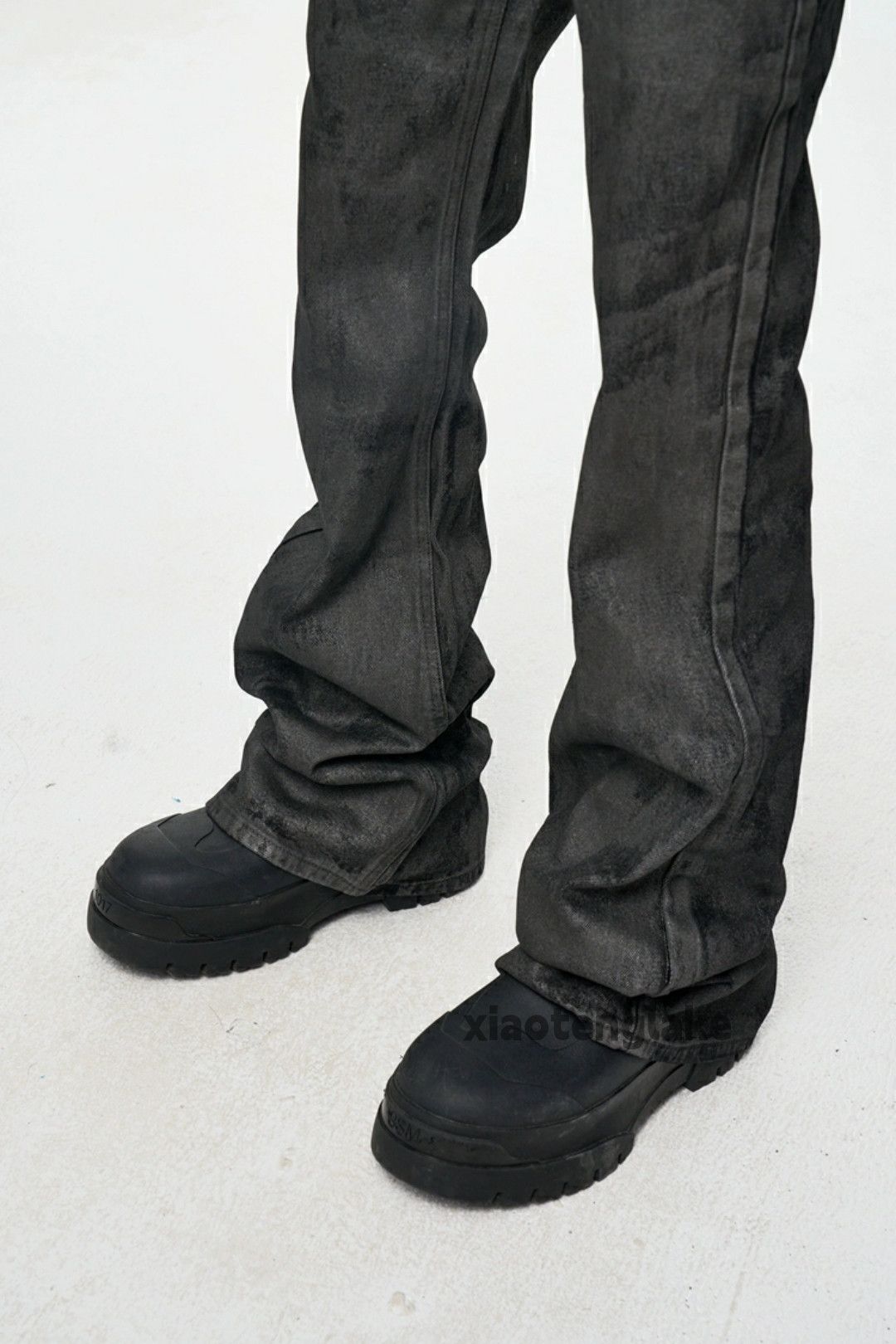 Jean × Vintage Unisex washed faded utility punk grunge bootcut Stain jeans Size US 34 / EU 50 - 4 Thumbnail