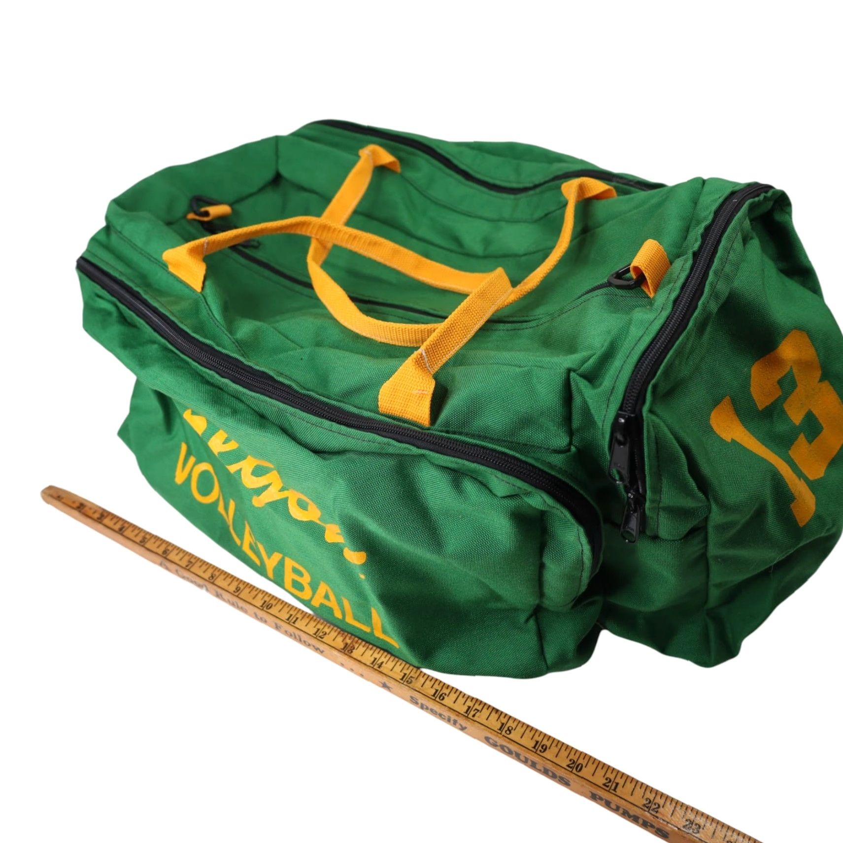 Vintage VINTAGE University of Oregon Ducks Volleyball Duffle Bag Green Nylon Unisex Adults 23" Bag Size ONE SIZE - 5 Thumbnail