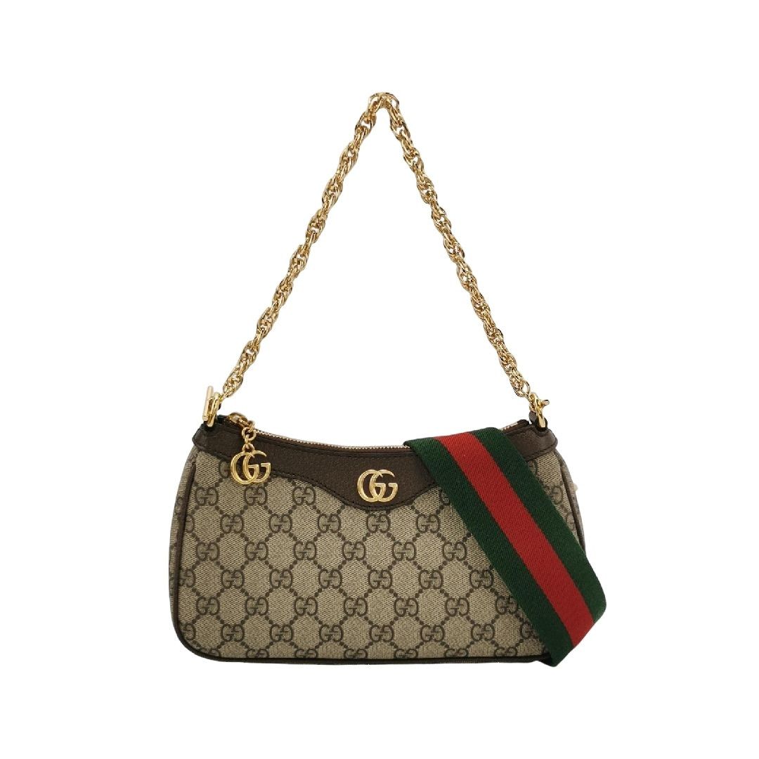 Gucci Ophidia Gg Supreme Shoulder Bag in Beige, Women's
