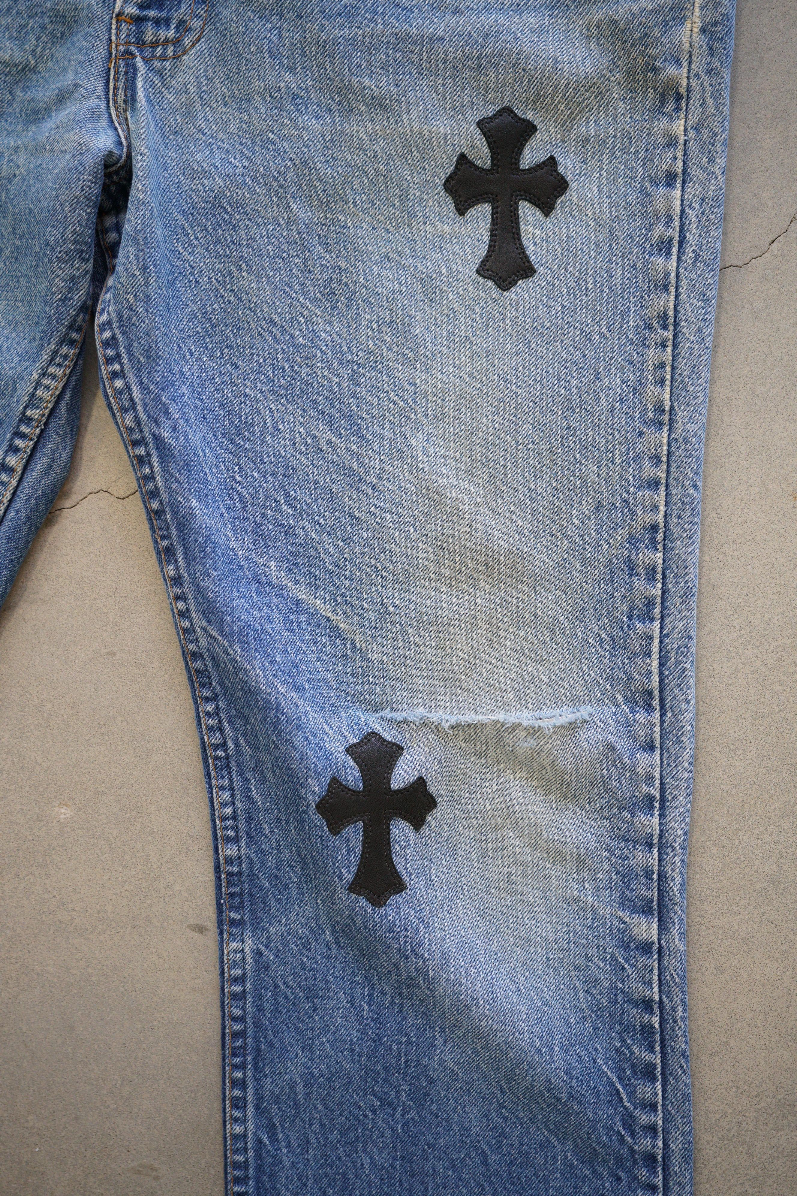 Chrome Hearts Chrome Hearts Levi's 517 Black Cross Patch Jeans - 36 Size US 36 / EU 52 - 5 Thumbnail