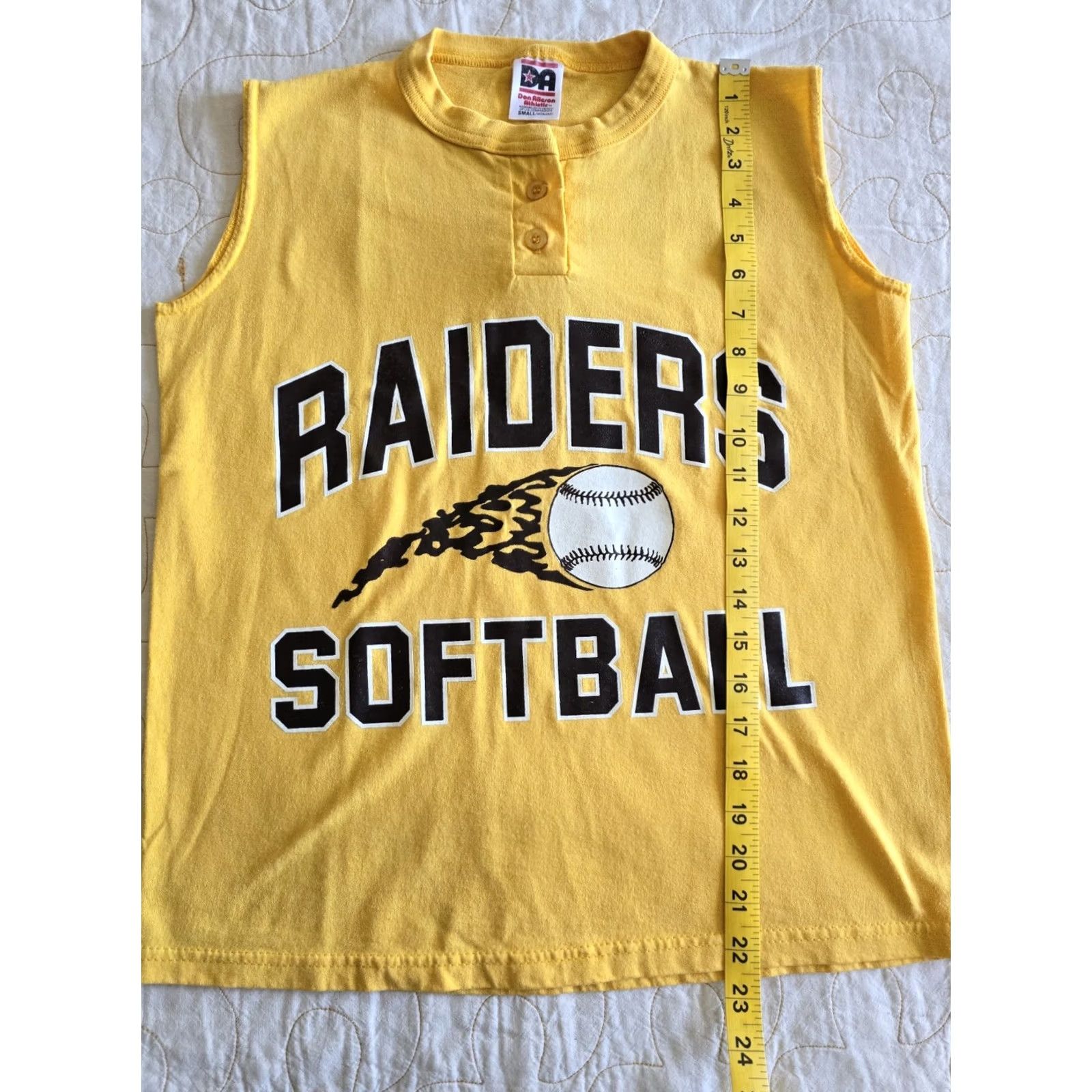 Vintage VINTAGE Raiders Softball Yellow Tank Top Womens S Don Allison Athletic Tank Top Shirt Sports Graphic 70s 80s Mens Womens Size S / US 4 / IT 40 - 5 Thumbnail