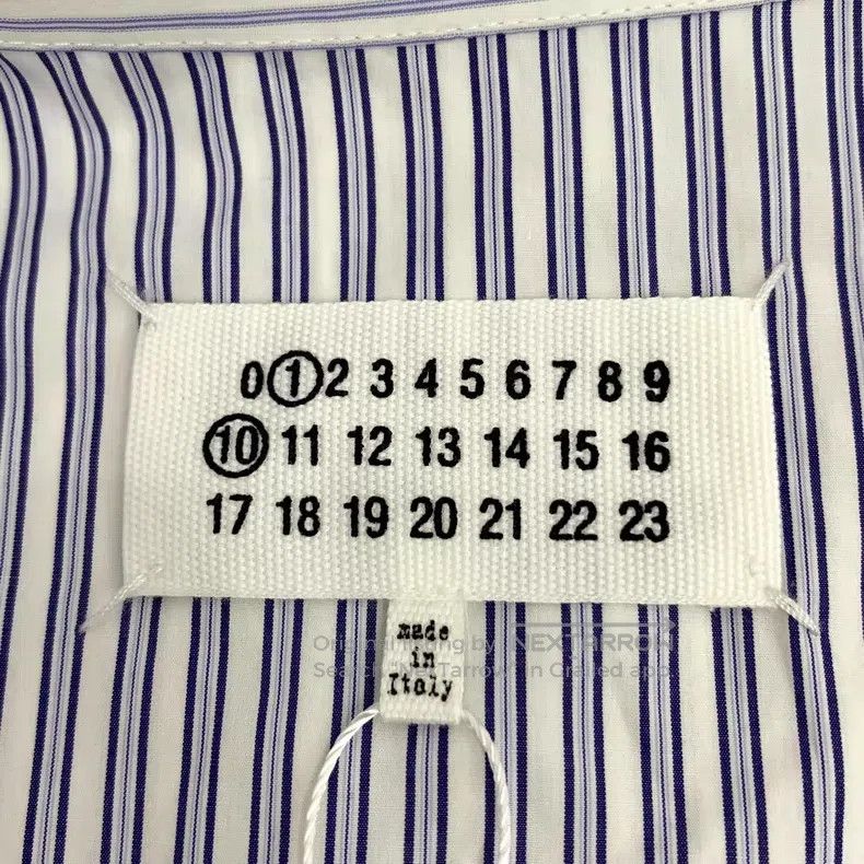 Maison Margiela Maison Margiela Size 39 Light blue striped cotton lapel sin Size XS / US 0-2 / IT 36-38 - 5 Thumbnail