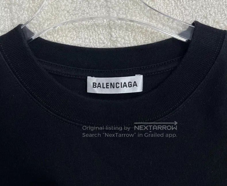 Balenciaga Balenciaga Black Crew Letter Logo Short Sleeve T-Shirt Size US XS / EU 42 / 0 - 3 Thumbnail