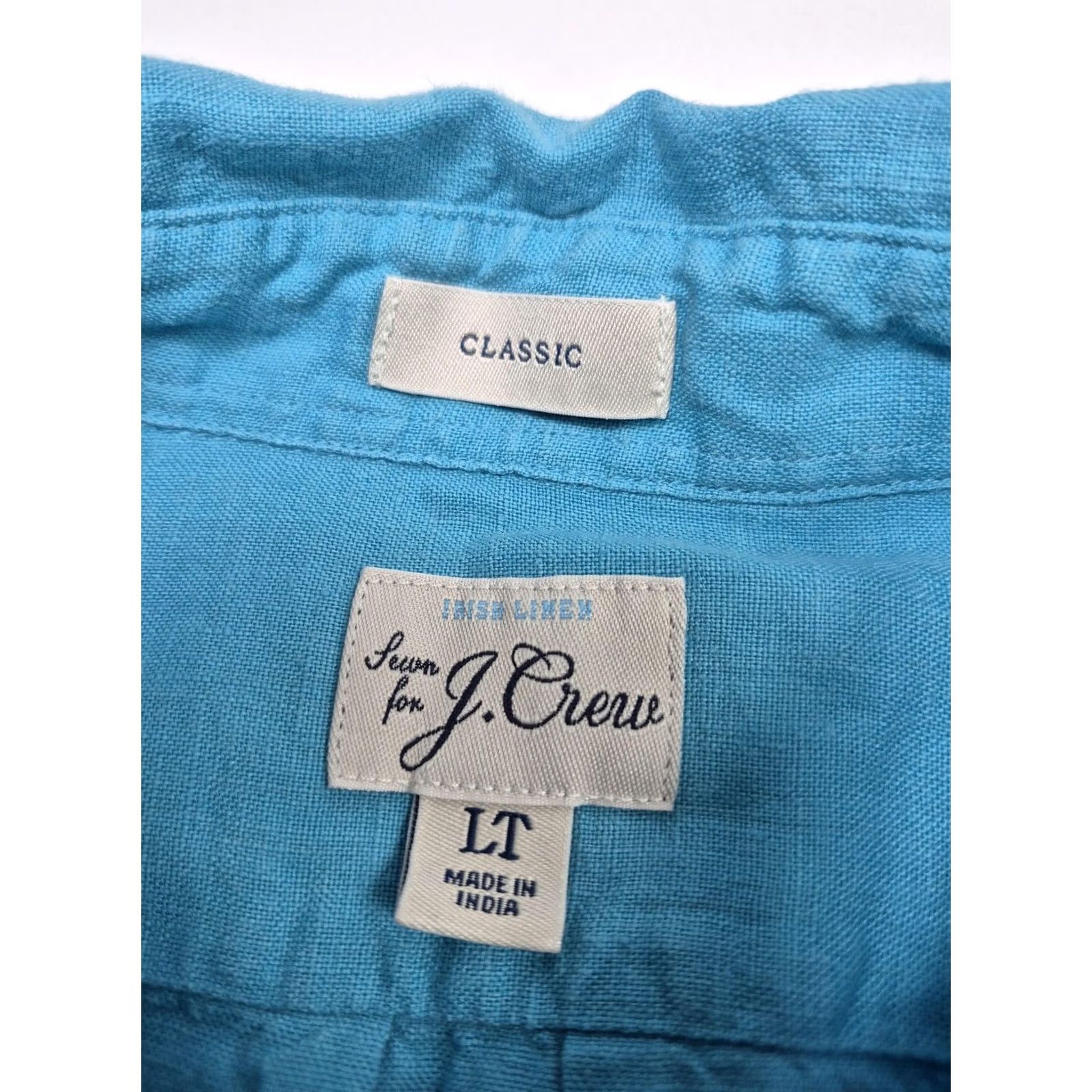 J.Crew J.Crew Shirt Mens LT Blue Irish Linen Classic Fit Button-Down Long Sleeve Size US L / EU 52-54 / 3 - 3 Thumbnail