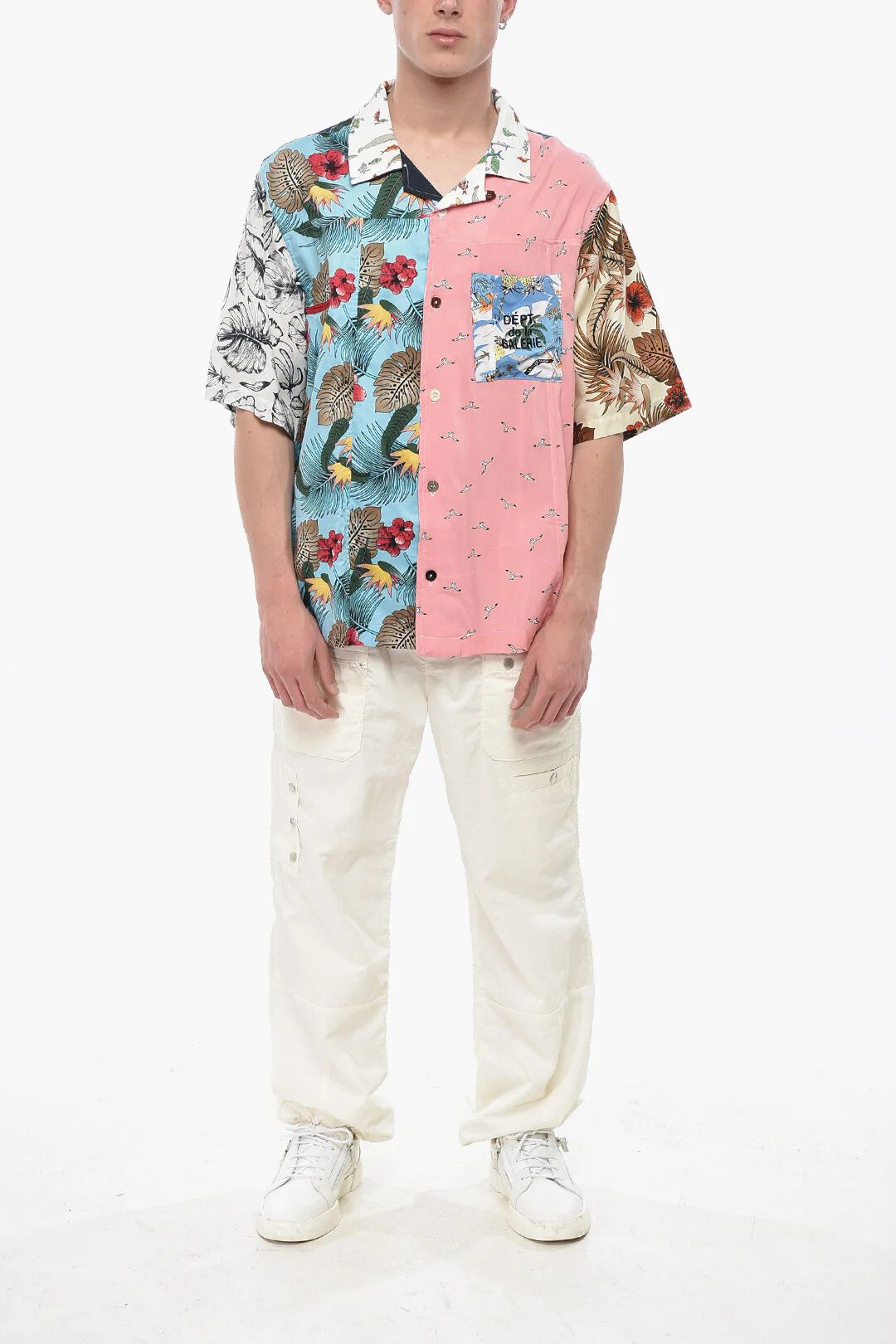Gallery Dept. og1mm0426 Patchwork Short-Sleeve Shirt in Multicolor Size US XXL / EU 58 / 5 - 4 Thumbnail
