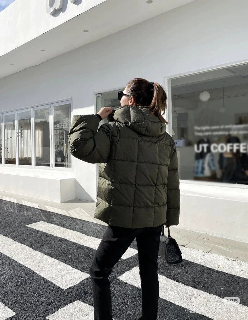 Louis Vuitton LOUIS VUITTON Olive Green Waffle Bread Down Jacket 2504-Nex Size XS / US 0-2 / IT 36-38 - 9 Thumbnail