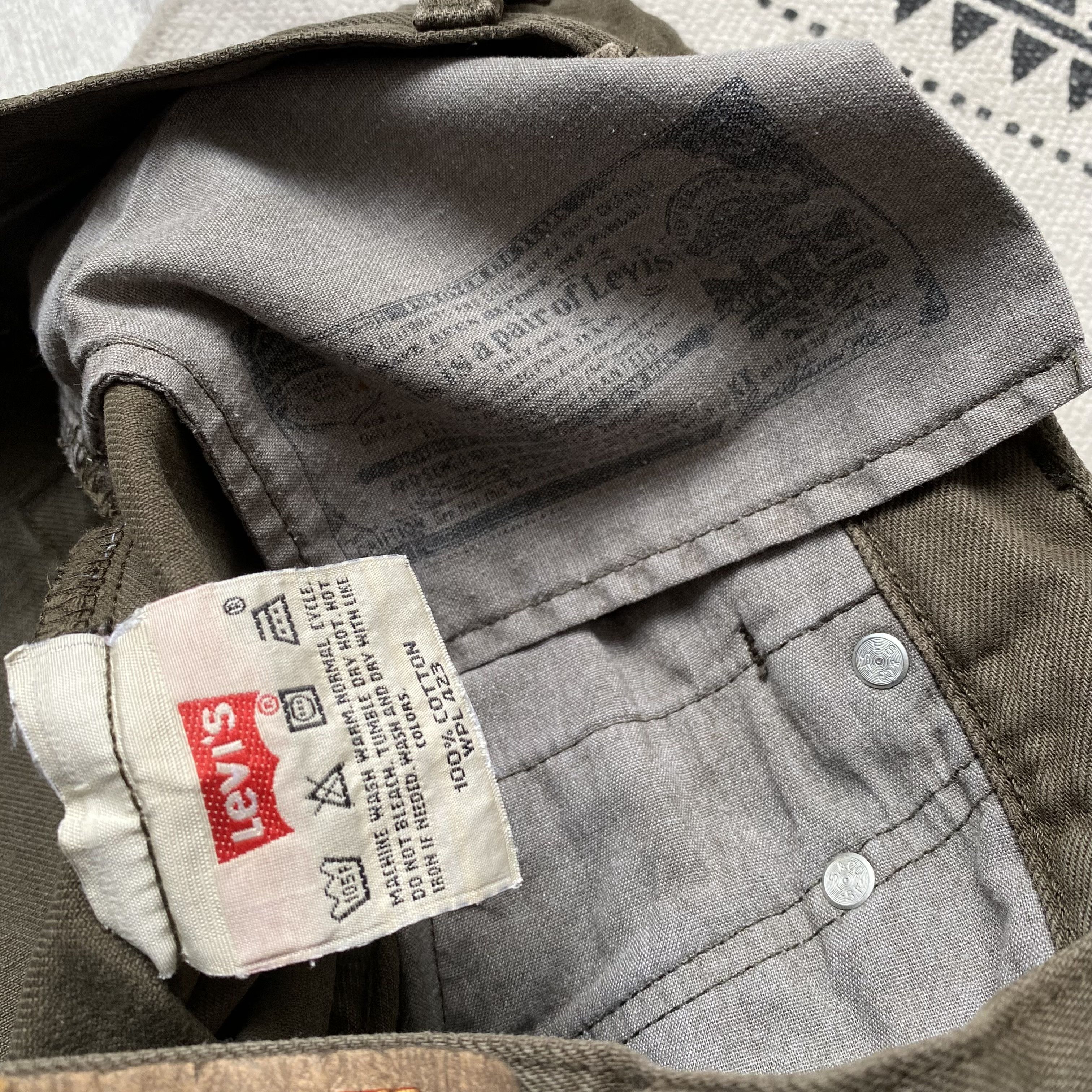 Levi's Vintage Clothing 👖 Vintage 00s Faded Levis jeans 501 khaki Y2K denim pants Size US 30 / EU 46 - 11 Thumbnail