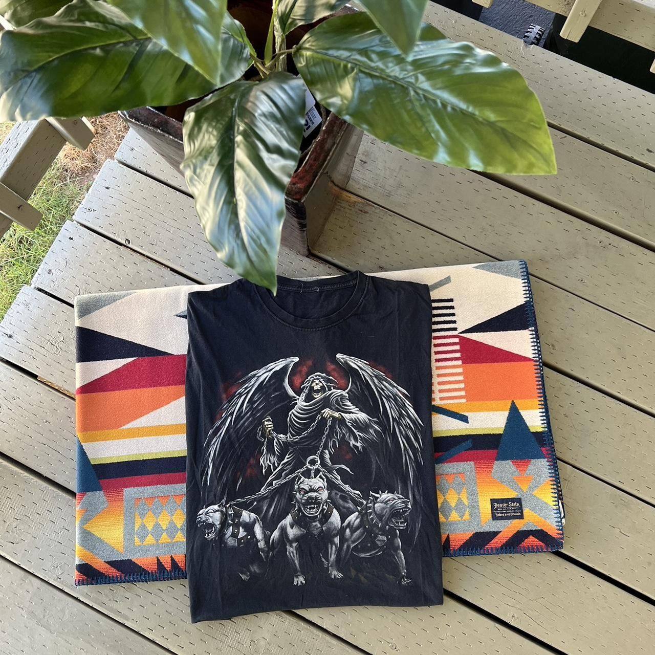 Vintage Hellhound Reaper Y2K Vintage Tee Size US XL / EU 56 / 4 - 5 Thumbnail