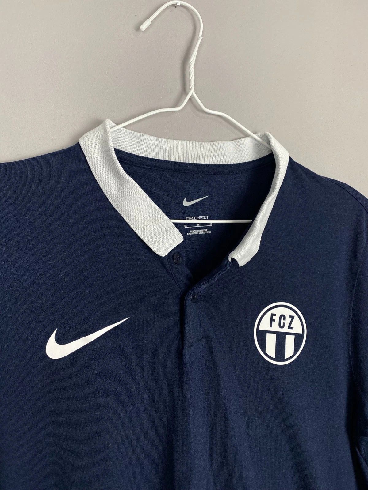 Nike Nike Fc Grasshopper Zurich Blue Polo Shirt Soccer Jersey Size US M / EU 48-50 / 2 - 2 Thumbnail