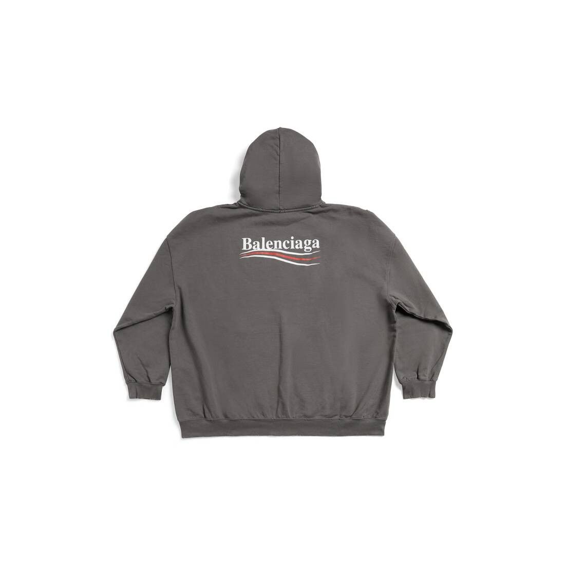 Balenciaga o1in1g0725 Political Campaign Hoodie Large Fit in Grey Size XS / US 0-2 / IT 36-38 - 2 Thumbnail