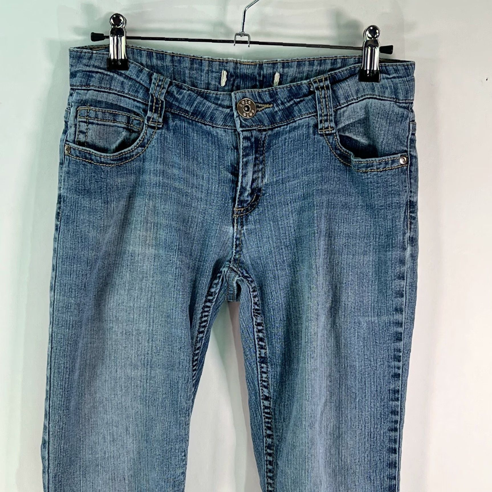 Vintage Nobo Jeans Boots Bootcut Denim Blue 28 Inseam 30 Womens Size 5 Juniors 5-Pocket Regular Size 27" / US 4 / IT 40 - 3 Thumbnail