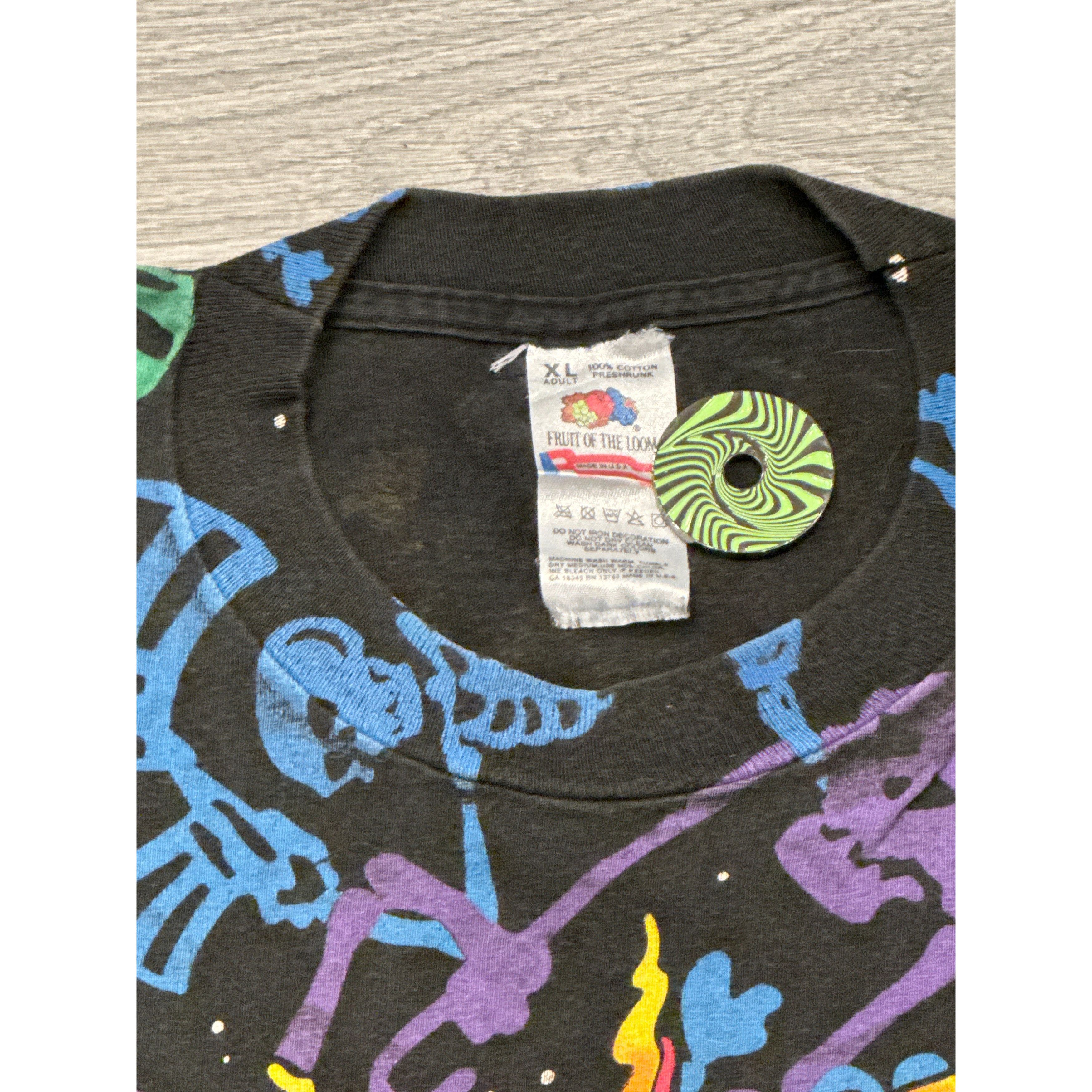 Other 1992 Grateful Dead Skeleton Dead Space AOP Black FOTL T-Shir Size US XL / EU 56 / 4 - 4 Thumbnail
