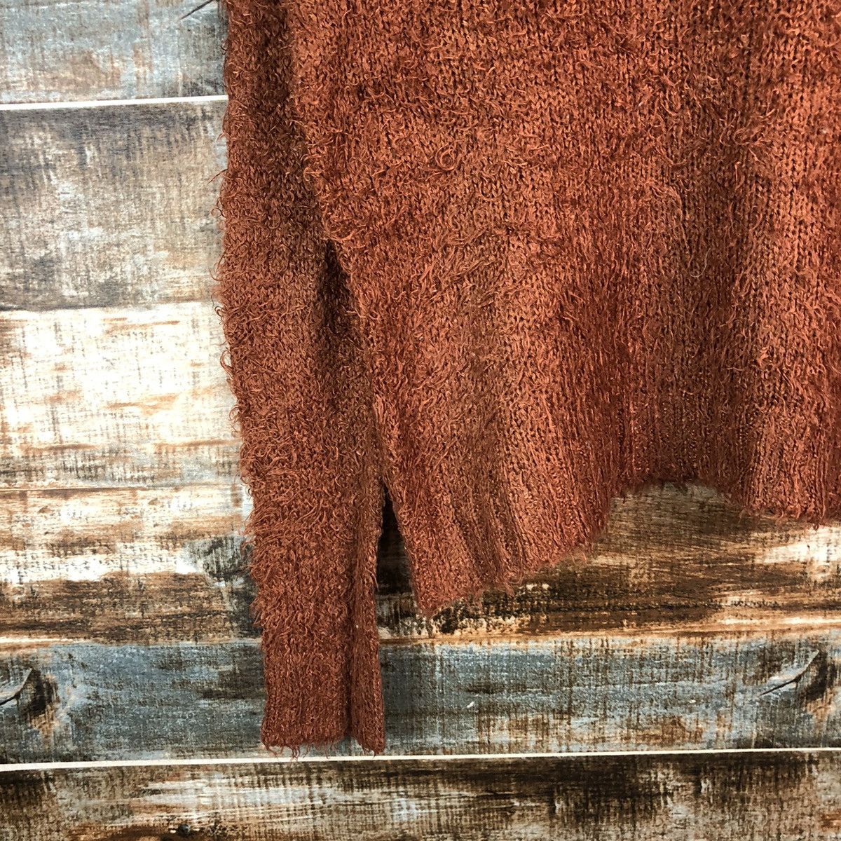 Japanese Brand DLL Creer Brown shaggy fur vintage Knitwear #C056 Size M / US 6-8 / IT 42-44 - 7 Thumbnail