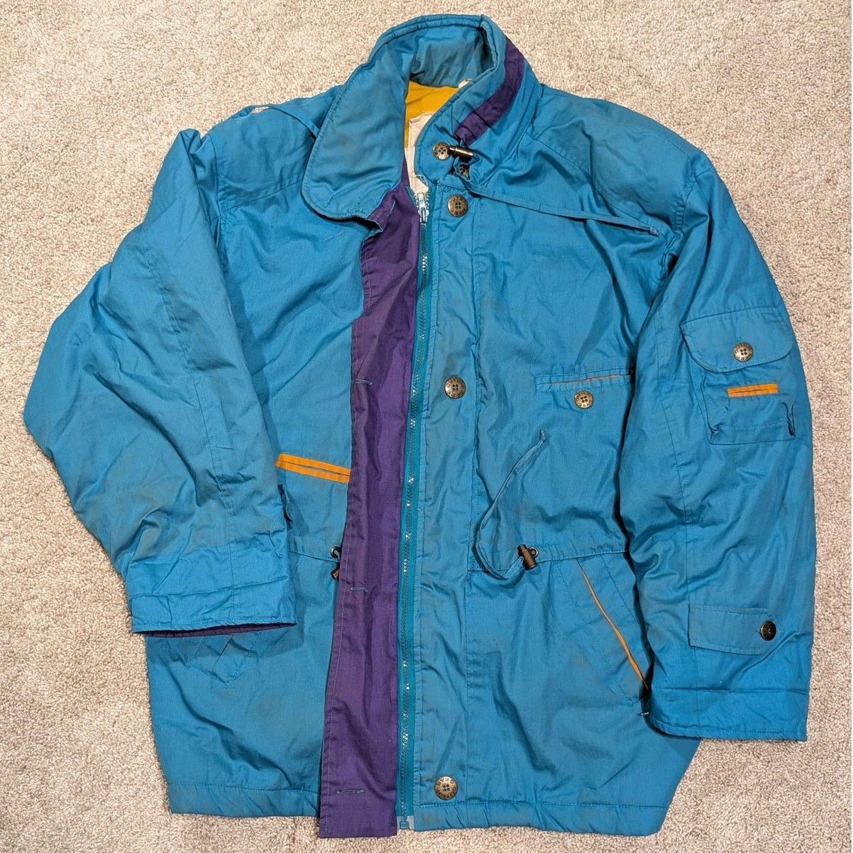 Other Vintage Outer Gear 80s Puffer Jacket Mens Medium Teal Purple Size US M / EU 48-50 / 2 - 1 Thumbnail