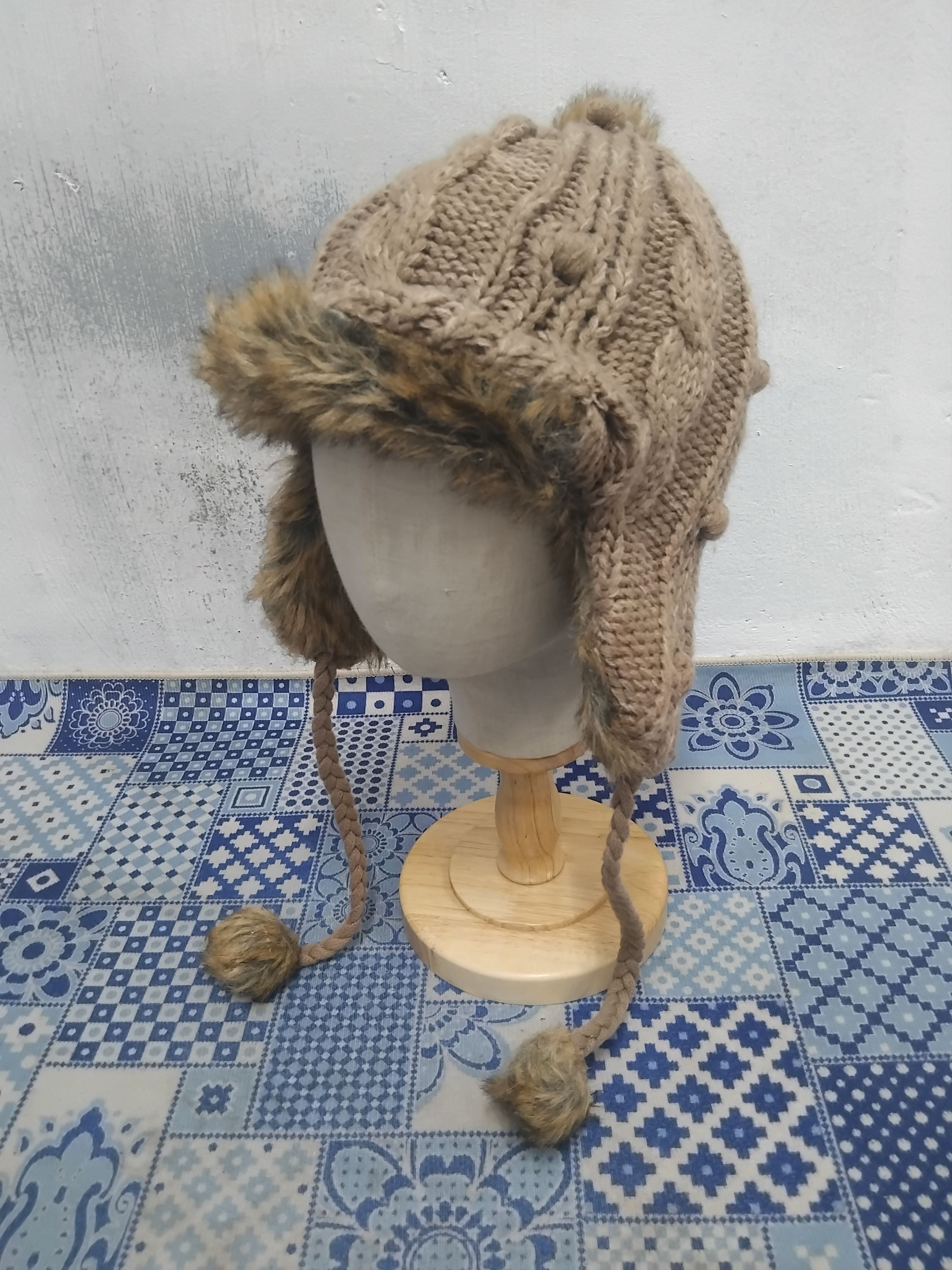 Japanese Brand Streetwear utility brown fur hat Size ONE SIZE - 1 Thumbnail