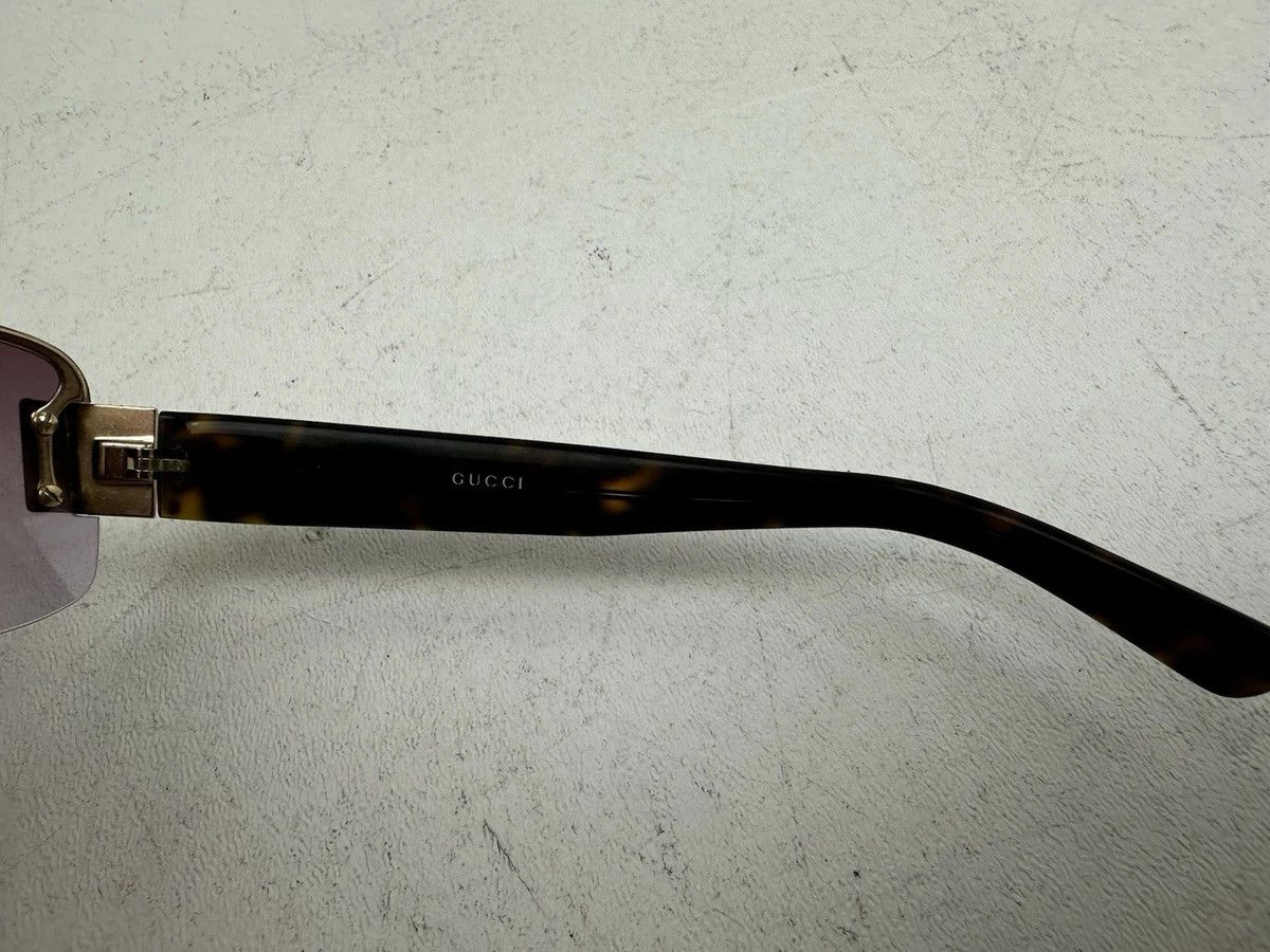 Gucci Gucci Sunglasses GG1797/S Brown Gold Frameless Rimless Size ONE SIZE - 4 Thumbnail