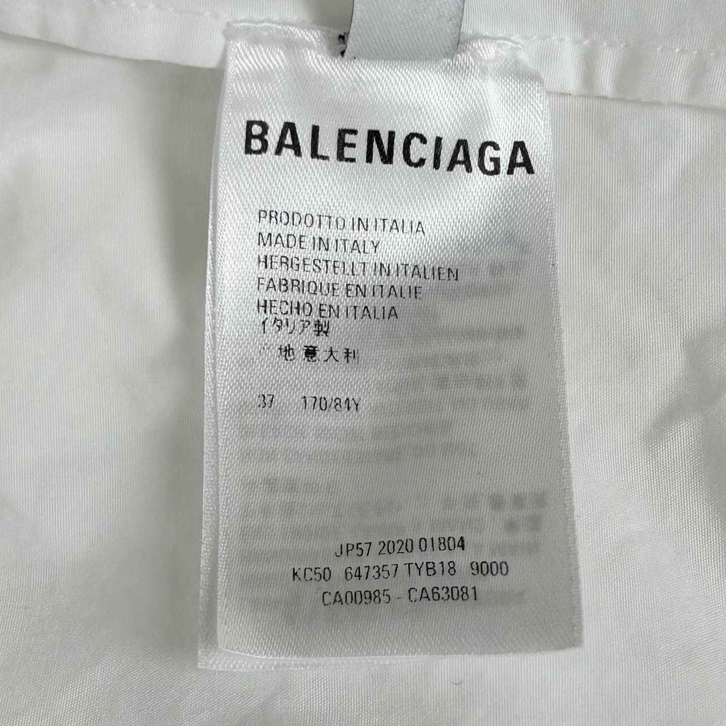 Balenciaga BALENCIAGA multilingual white longsleeve shirt new 37 Size US XXS / EU 40 - 4 Thumbnail