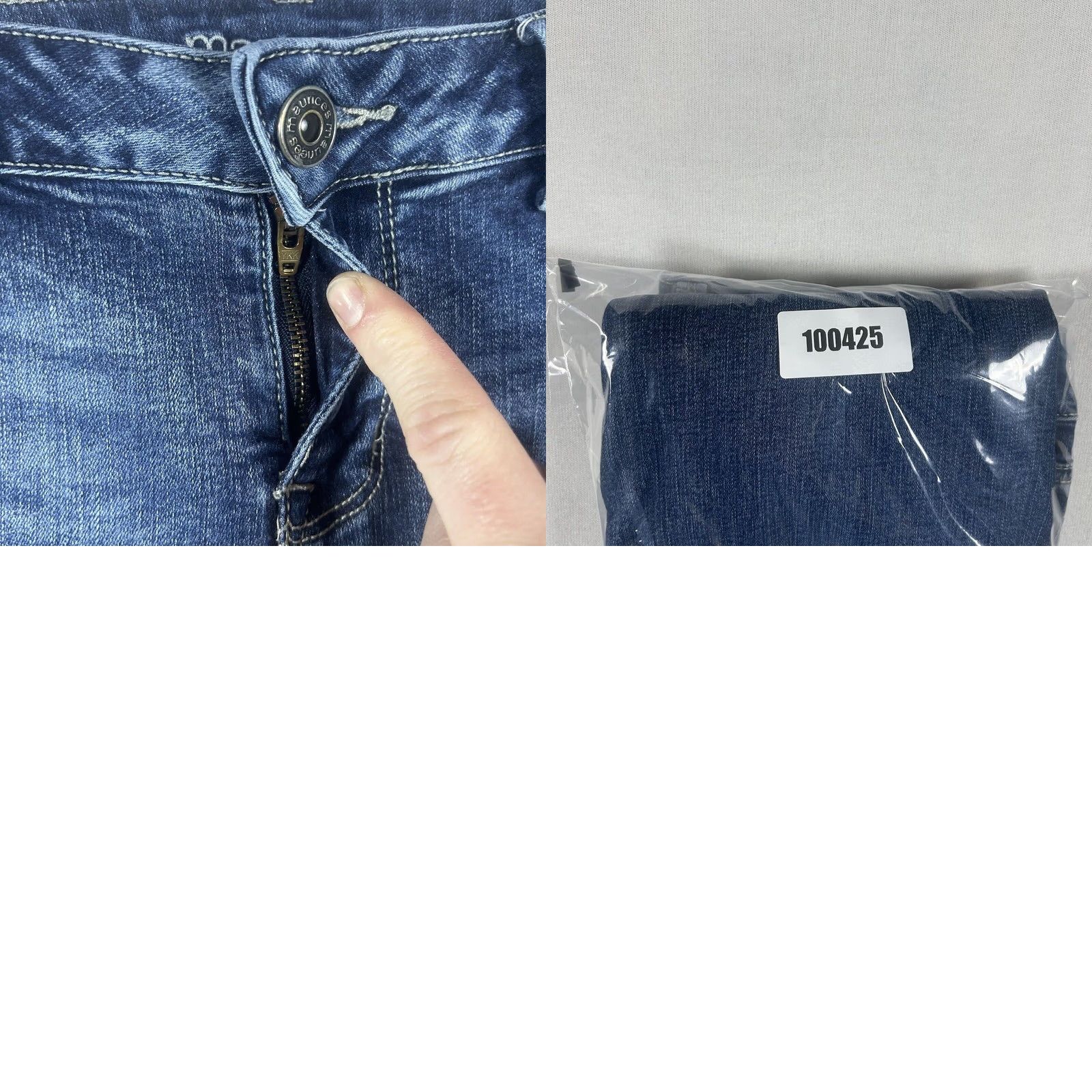 Vintage Maurices Womens Jeans Skinny Denim Low Rise Stretch Medium Wash Blue S Regular Rise Pocketed Women's Jeans Size 28" / US 6 / IT 42 - 8 Thumbnail