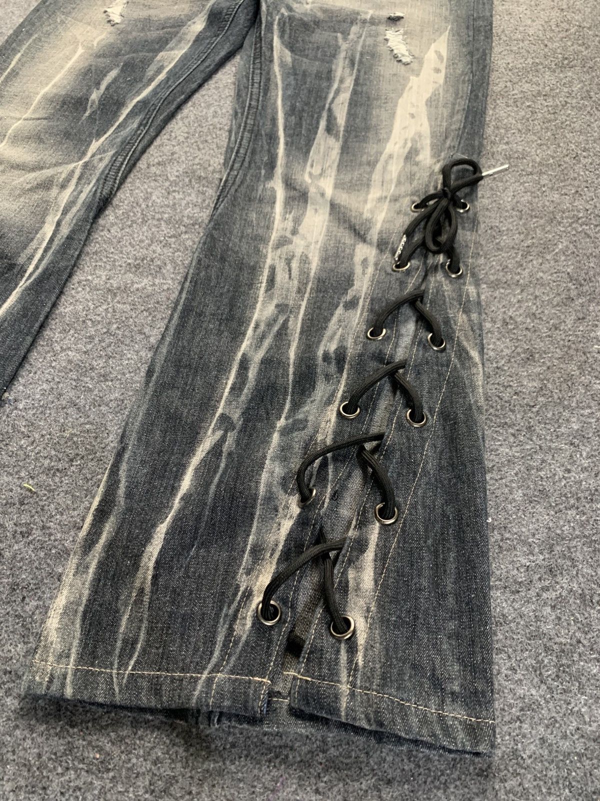 Isamu Katayama Backlash Lace up blackbaccara pant vkei style japanese brand Size US 30 / EU 46 - 7 Thumbnail
