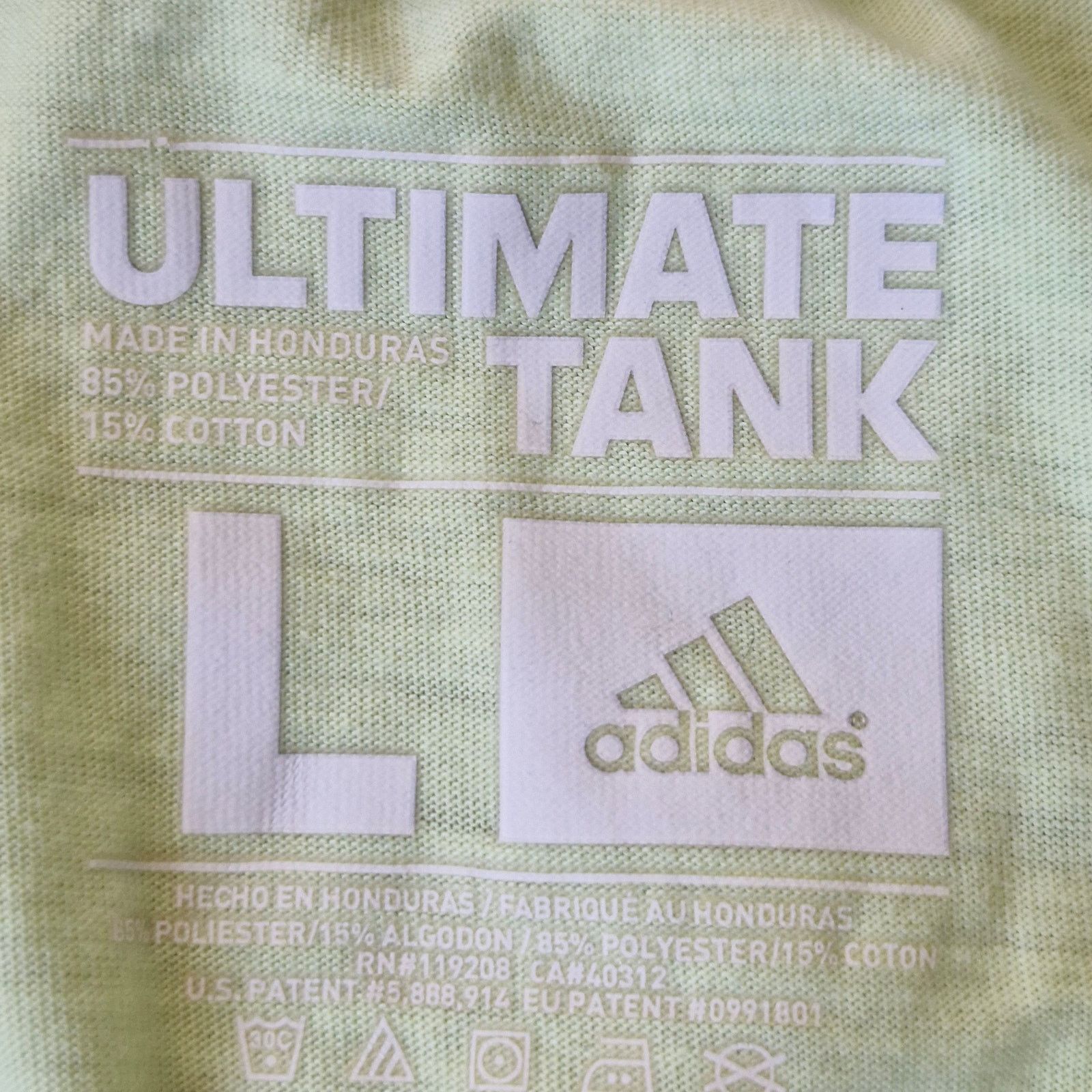 Adidas Adidas Ultimate Tank Top Womens L Yellow Racerback Climalite Size L / US 10 / IT 46 - 3 Thumbnail