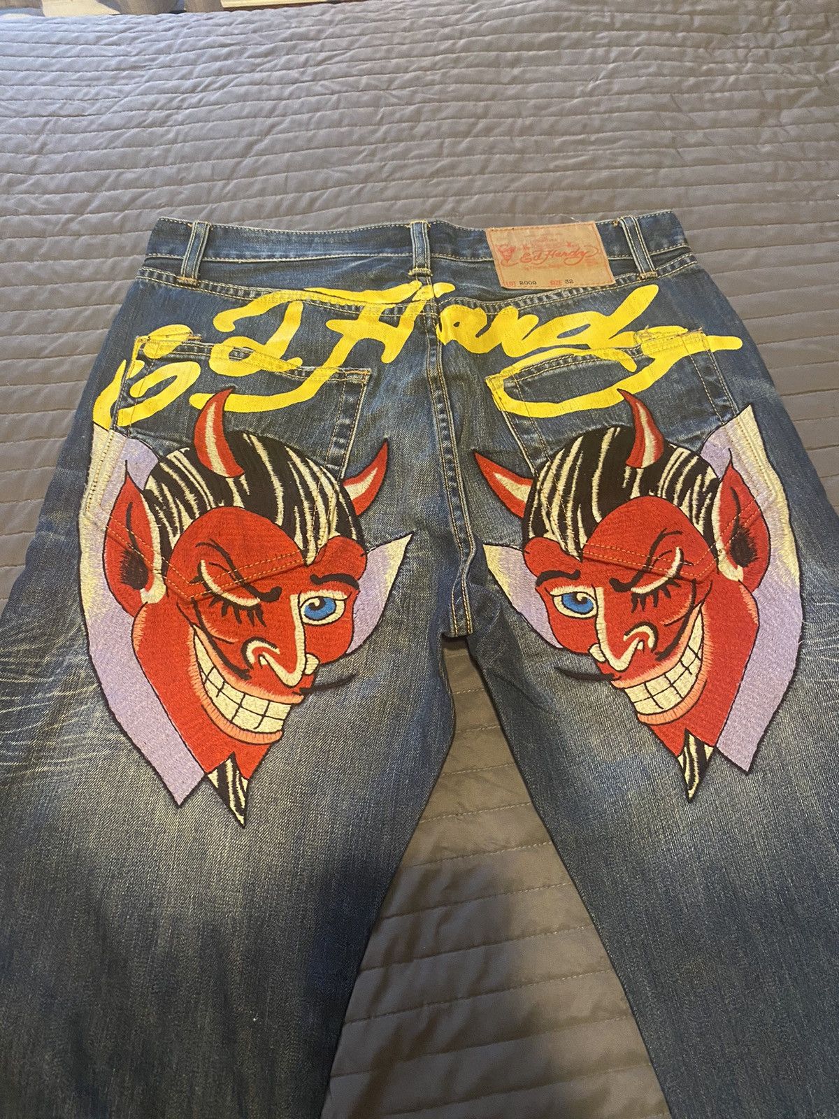 Christian Audigier One of a kind Devil Ed Hardy jeans 32 Size US 32 / EU 48 - 1 Thumbnail