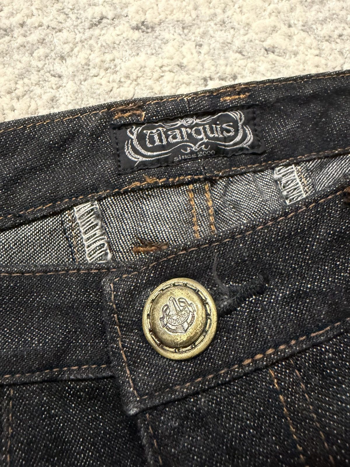 Obelisk Marquis - Black Bootcut Cowboy Jeans Size US 34 / EU 50 - 3 Thumbnail