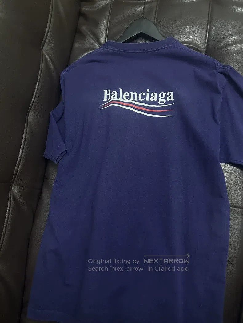 Balenciaga Balenciaga Blue Cola Short Sleeve Size US S / EU 44-46 / 1 - 2 Thumbnail