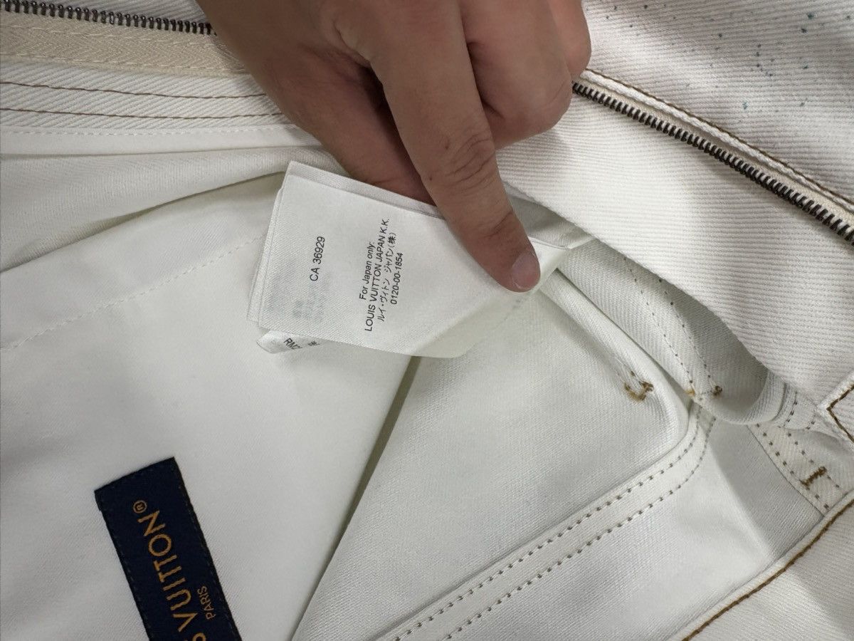 Louis Vuitton Louis Vuitton LV Spray Denim Pants White Blue Jeans Size 38 Size US 38 / EU 54 - 7 Thumbnail