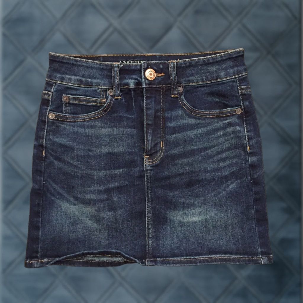 American Eagle Outfitters American Eagle Outfitters Skirt Women Size 0 Blue Denim Pencil Unlined Airford? Size 25" / US 0 / IT 36 - 1 Thumbnail