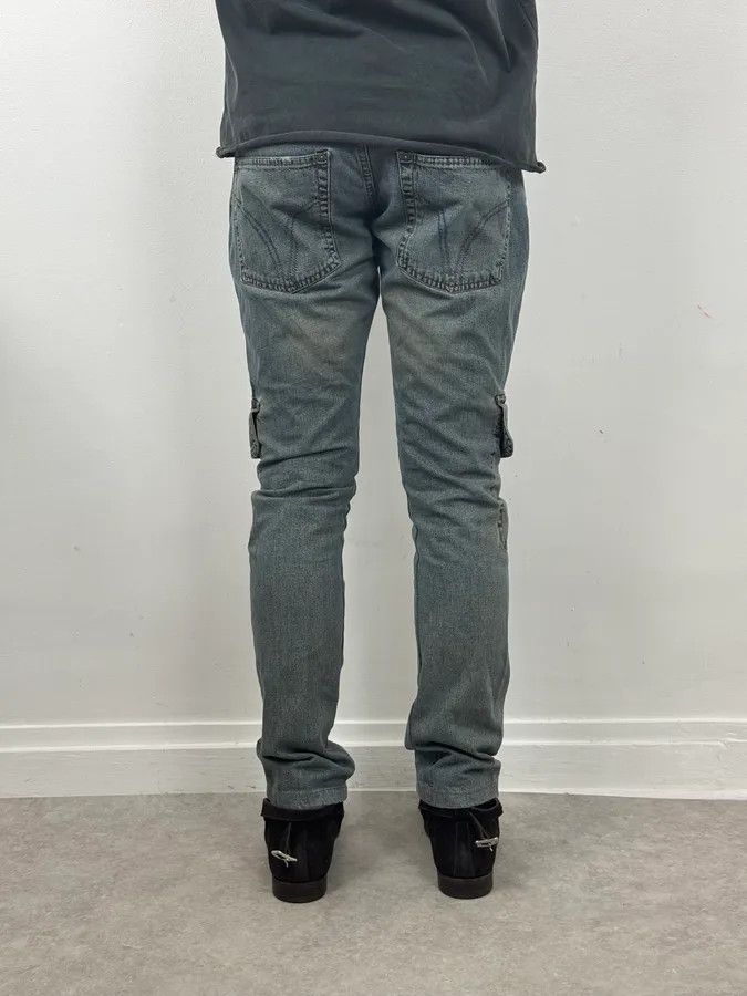 Dolce & Gabbana SS2006 Dolce & Gabbana Double Layer Yellow Tartan Blue Denim Cargo Jeans Size US 30 / EU 46 - 4 Thumbnail
