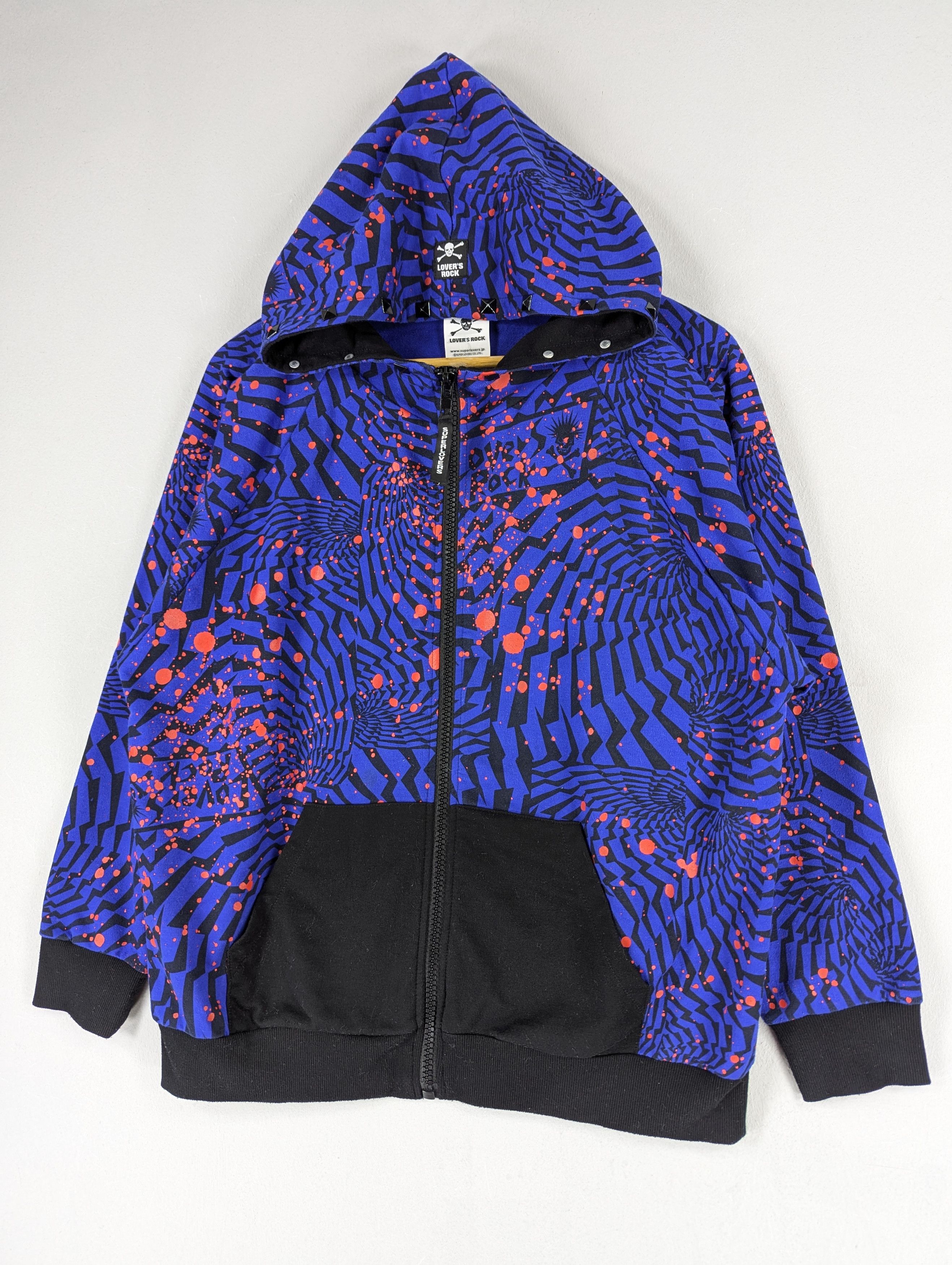 Japanese Brand Super Lovers Lovers Rock Zipper Hoodie Jacket Size US M / EU 48-50 / 2 - 2 Thumbnail