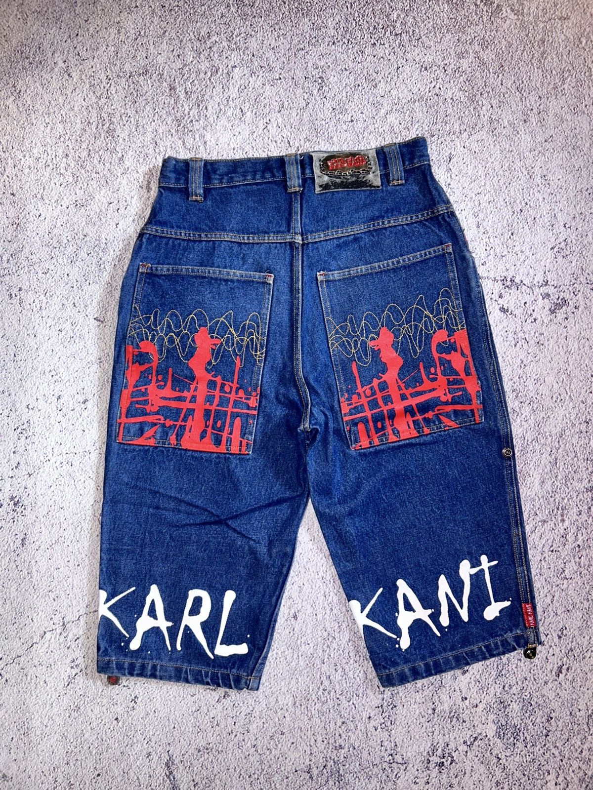 Vintage Karl Kani Vintage Very Rare Baggy Shorts Y2K Hip-Hop Sk8 Size US 28 / EU 44 - 1 Thumbnail