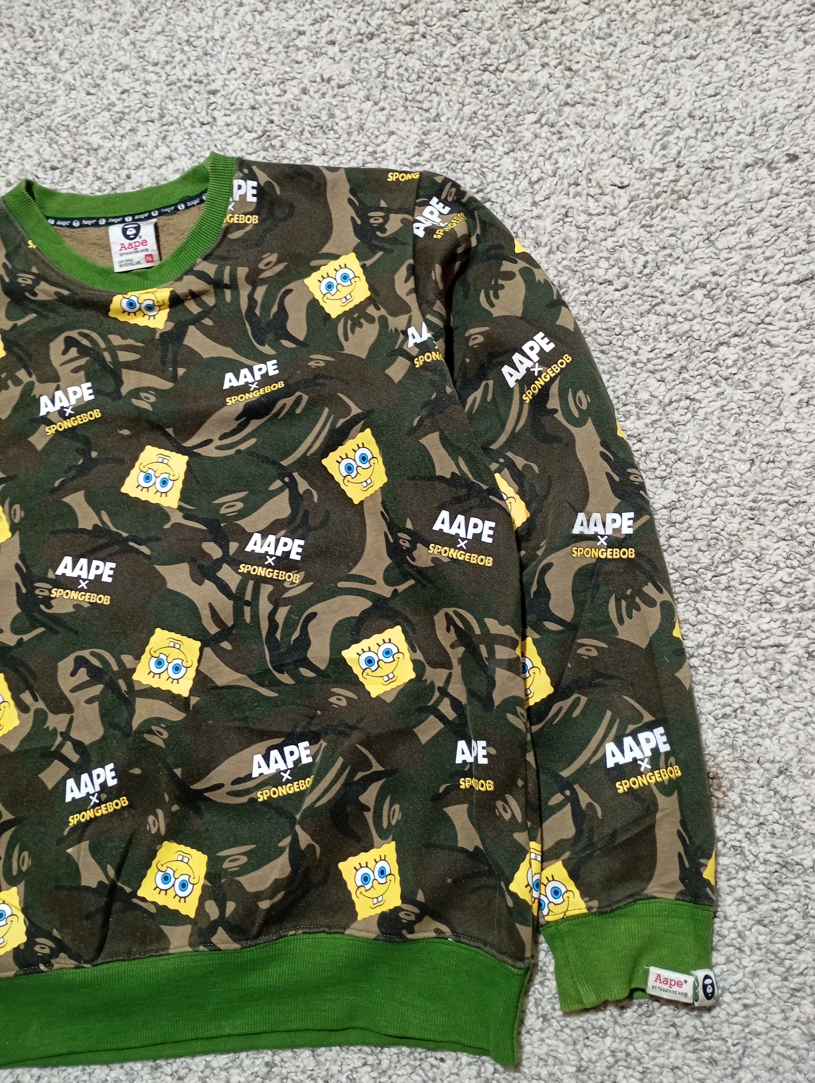 Aape Aape by A Bathing Ape x SpongeBob Crewneck Sweatshirt Size US XL / EU 56 / 4 - 2 Thumbnail