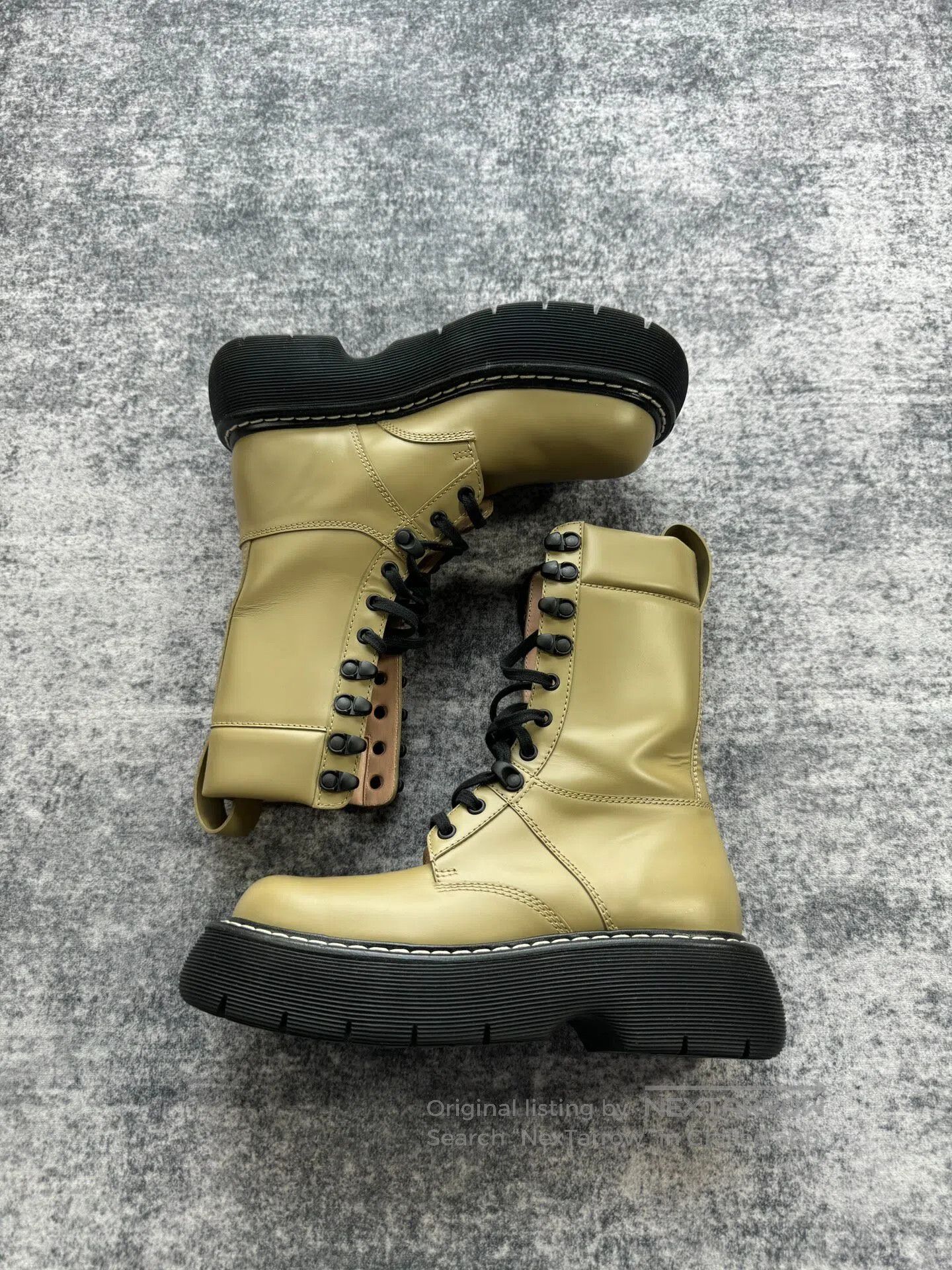 Bottega Veneta Bottega Veneta Brown Platform Combat Boots| Size US 5.5 / IT 35.5 - 4 Thumbnail