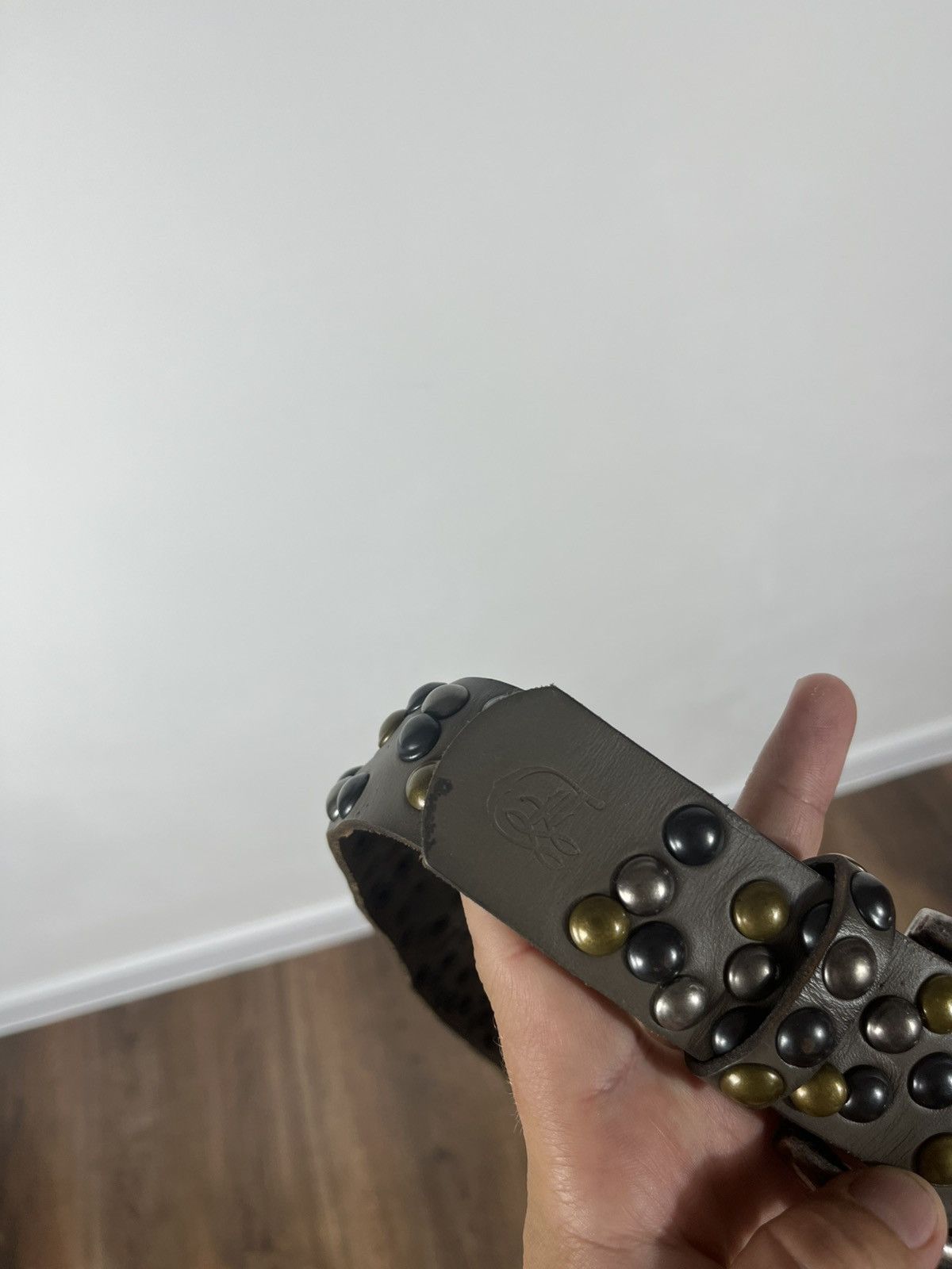Other Avant-Garde Studded Leather Belt with Multicolor Rivets Size ONE SIZE - 10 Thumbnail