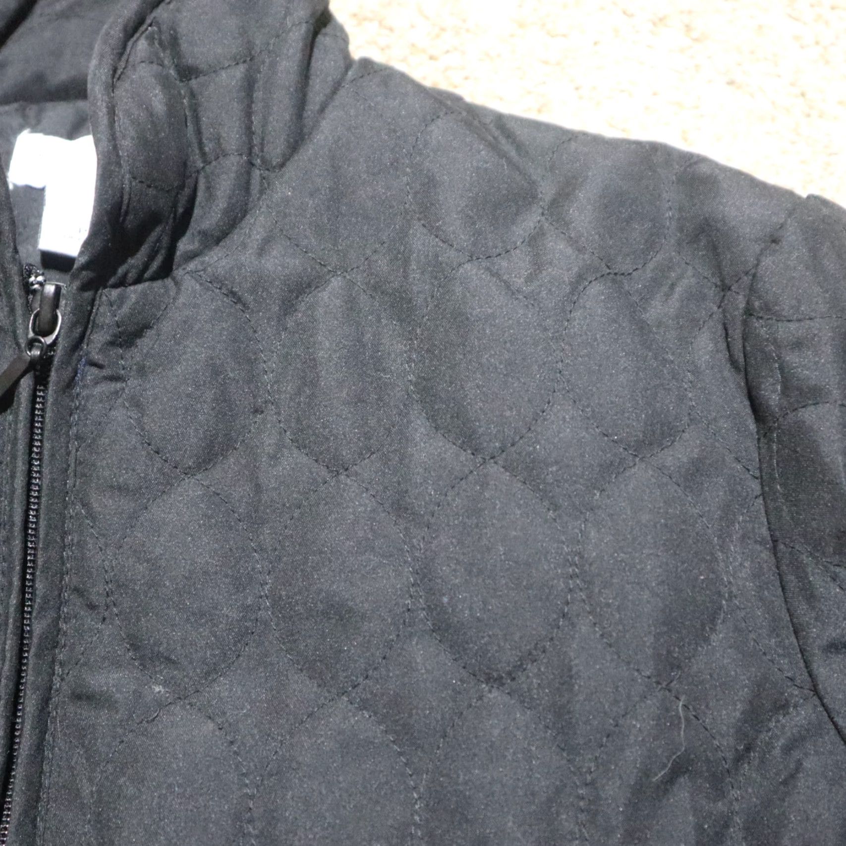 Vintage KIM ROGERS Black Dimond Stitch Long Sleeve Jacket Coat Adult Womens Petite Small Size S / US 4 / IT 40 - 2 Thumbnail
