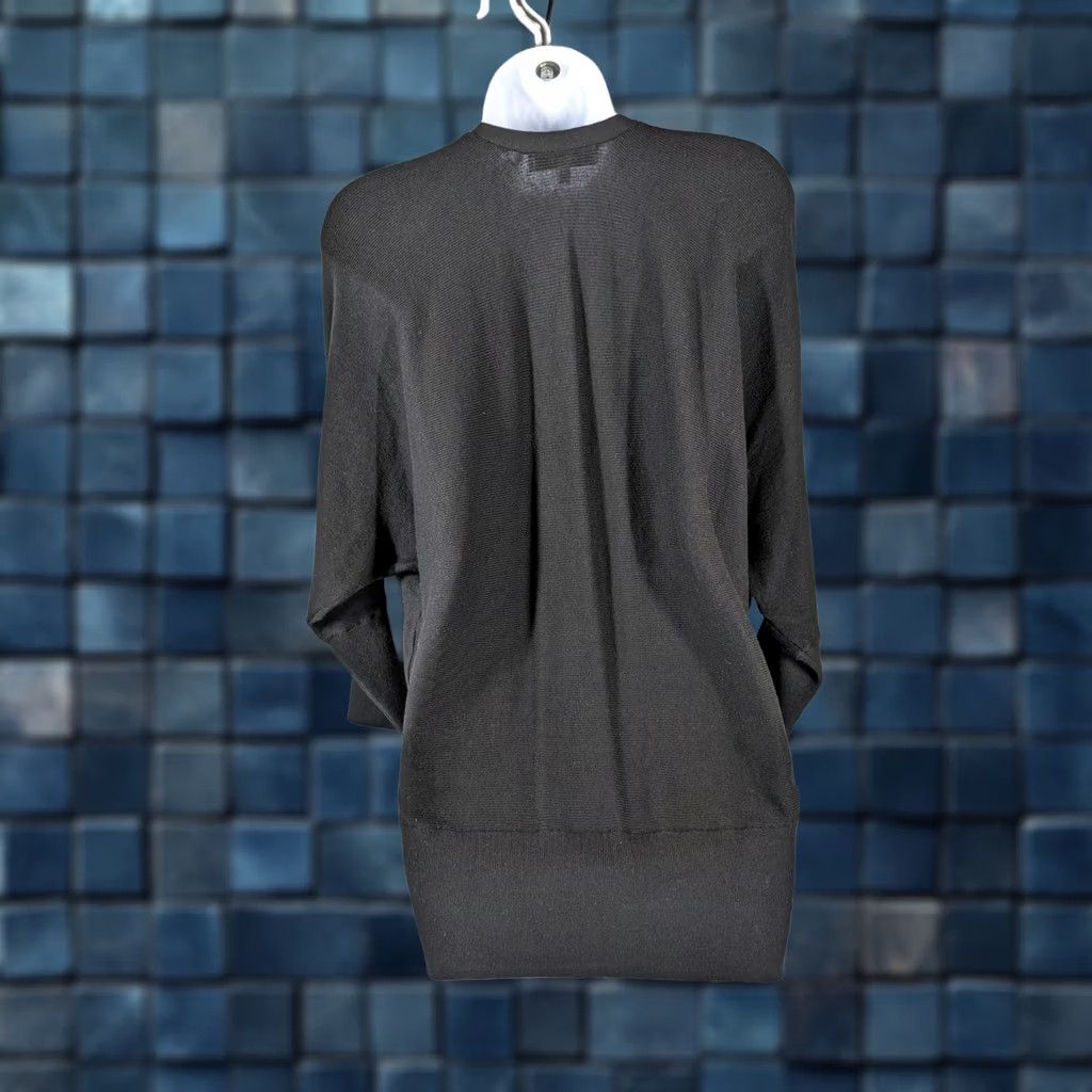 MILLY Milly Women’s V-neck 3/4 Sleeve Black Pull Over Sweater Size M Size M / US 6-8 / IT 42-44 - 1 Thumbnail